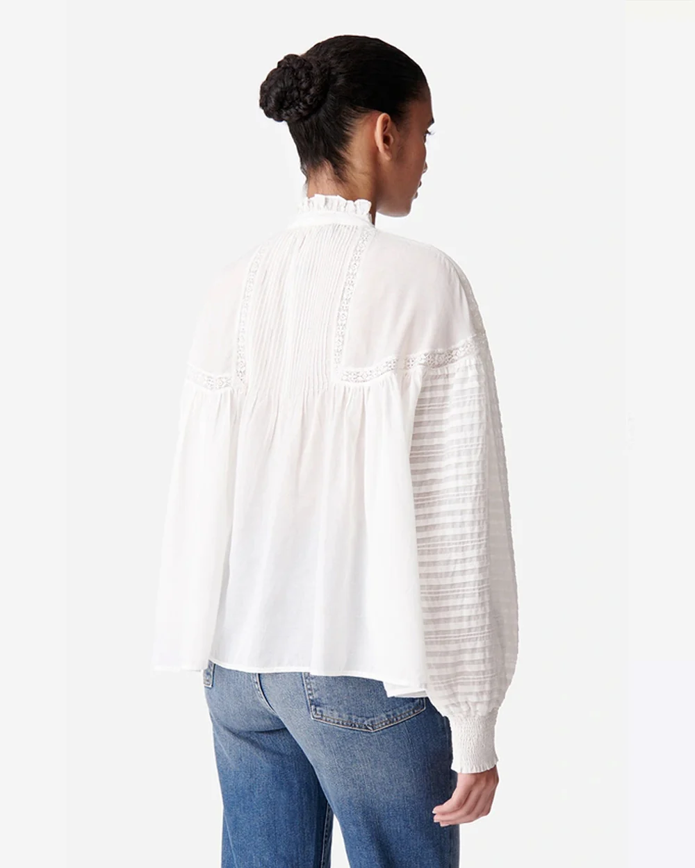 DAHLIA BLOUSE / BLANC - Image 4