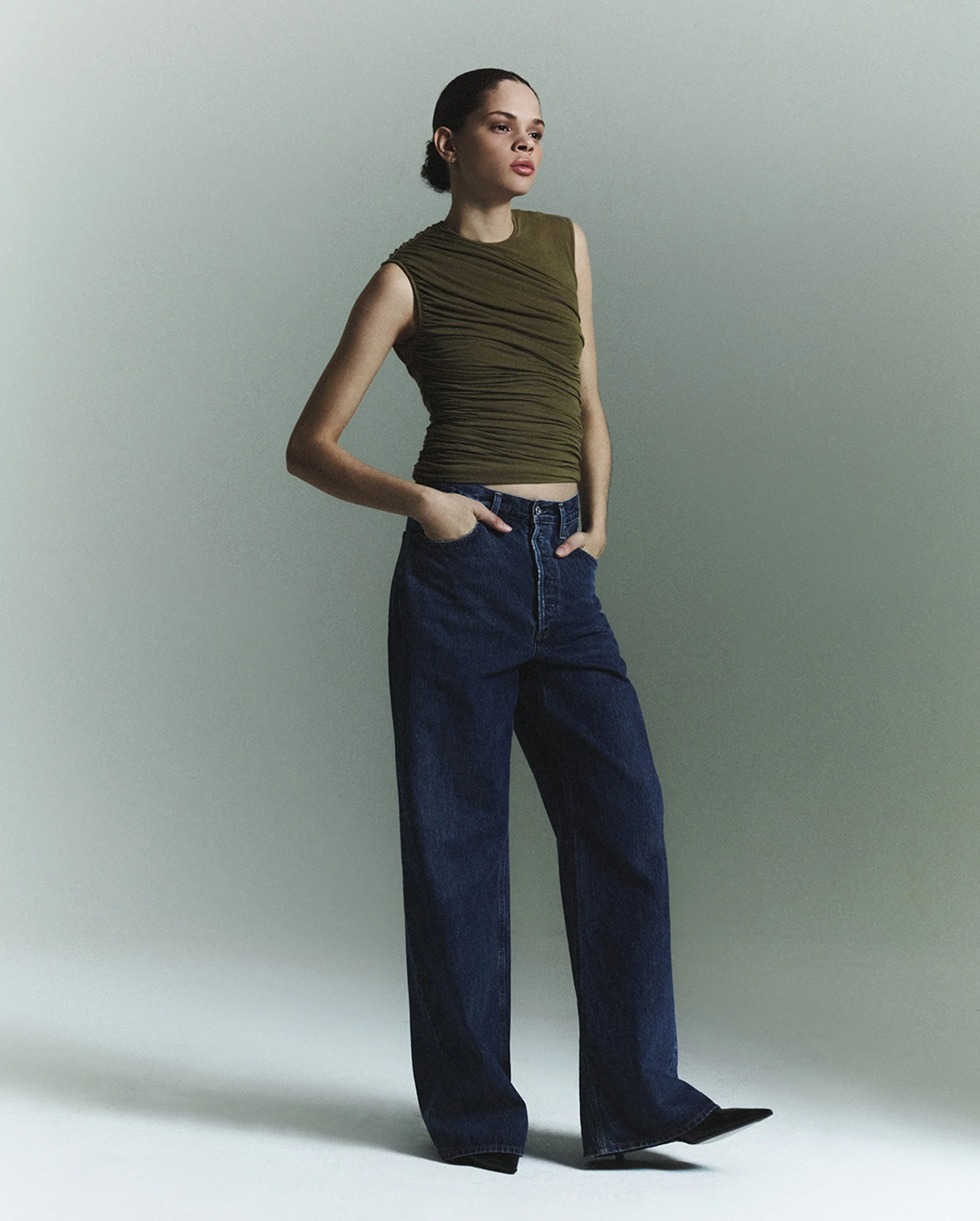 DAME HIGH RISE WIDE LEG NO CUFF / ENAMOUR - Image 3