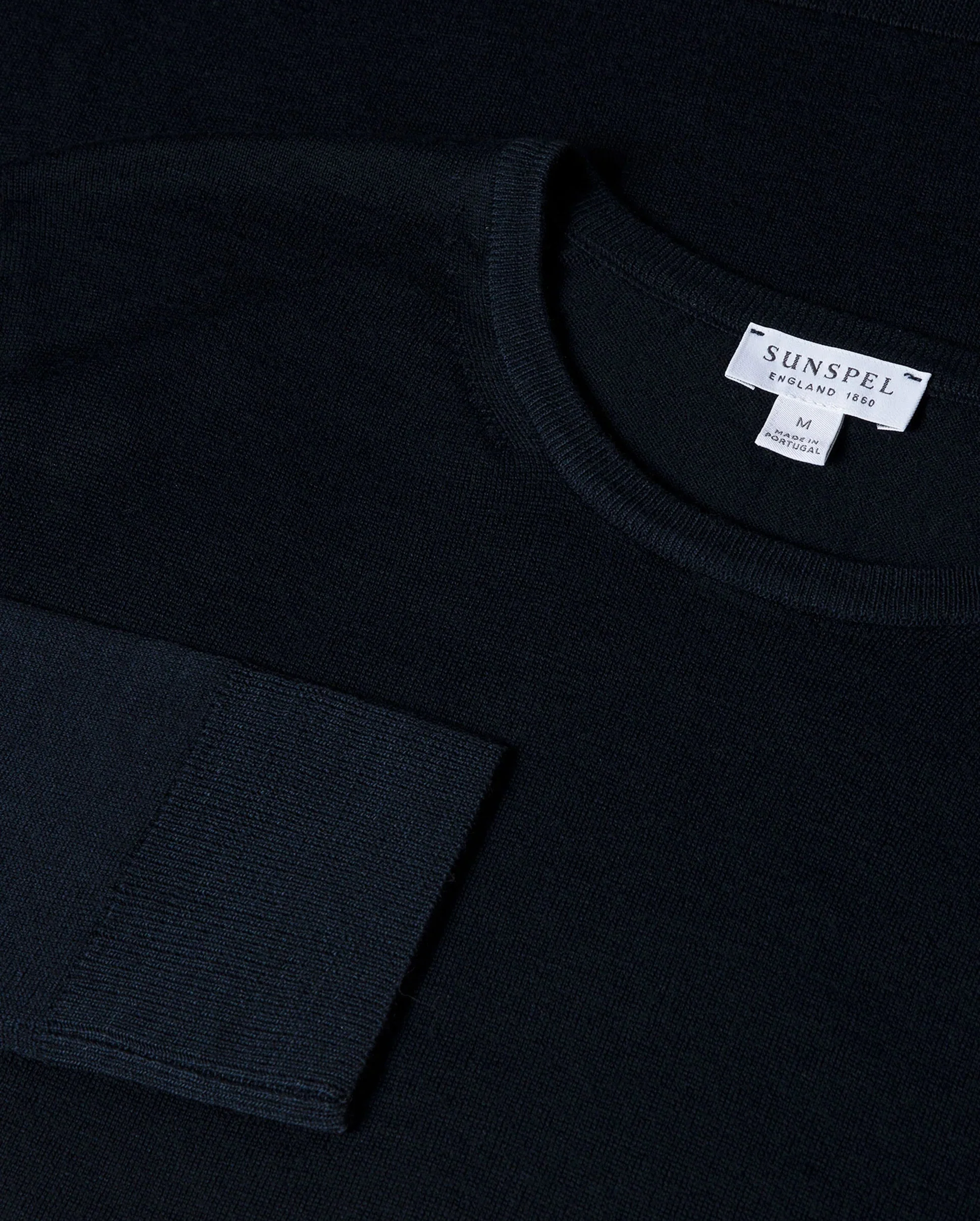 EXTRA FINE MERINO CREW NECK / LIGHT NAVY - Image 5