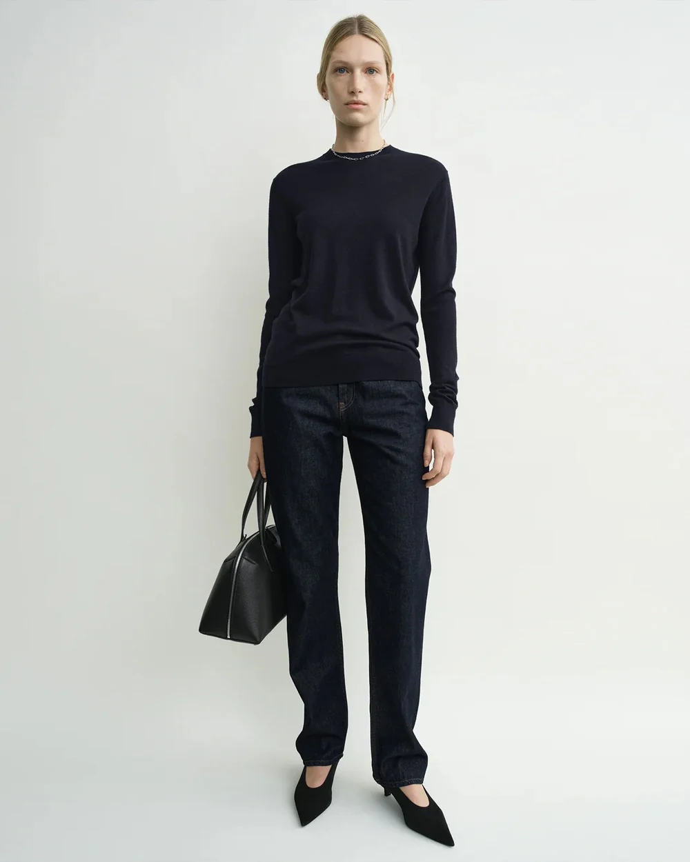 FINE CREW KNIT / MIDNIGHT