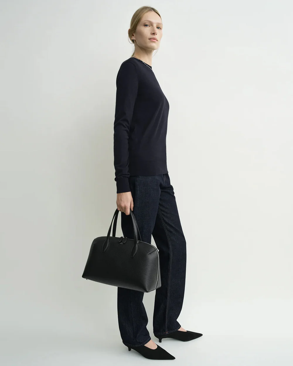 FINE CREW KNIT / MIDNIGHT - Image 2