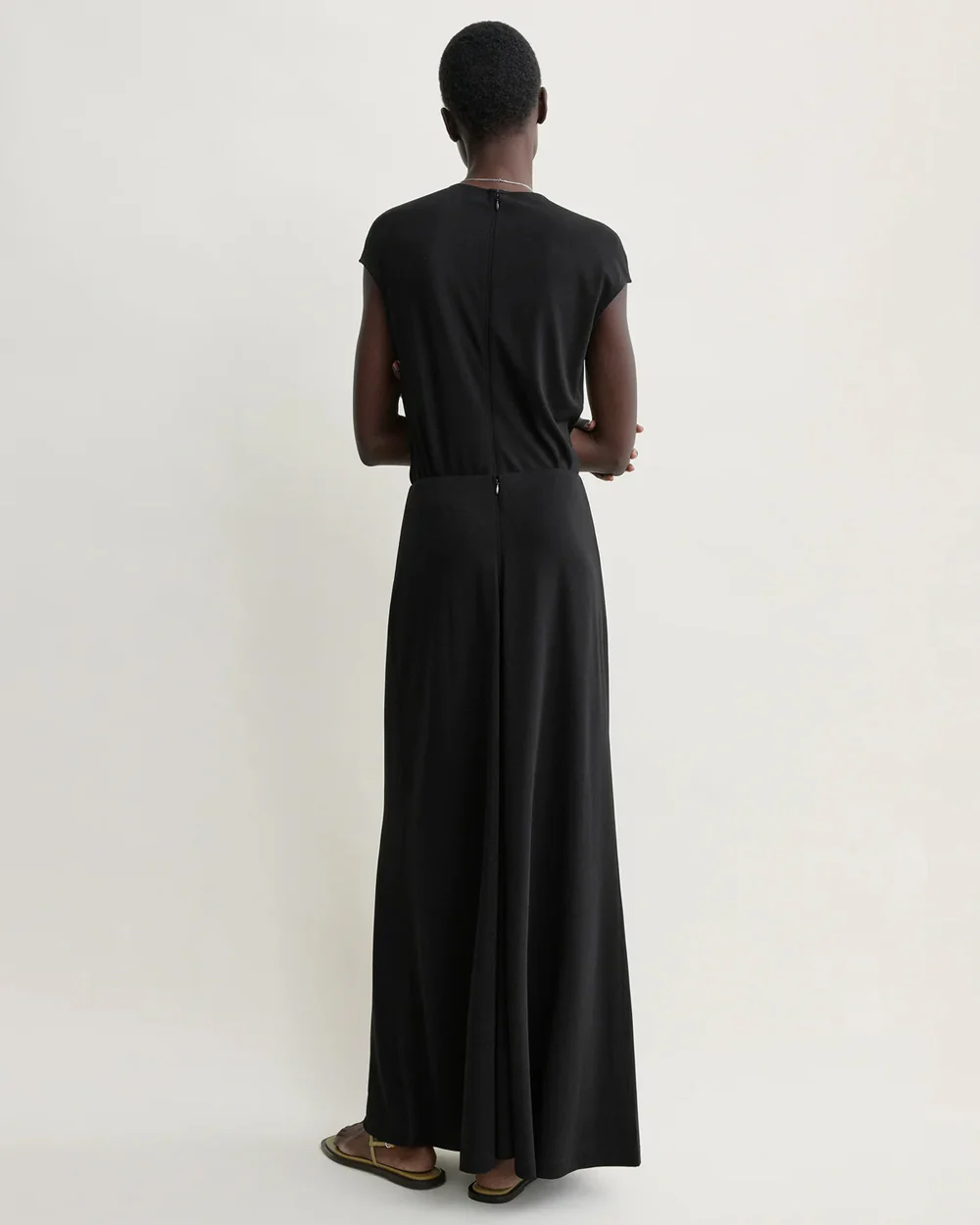 FLARED JERSEY SKIRT / BLACK - Image 3