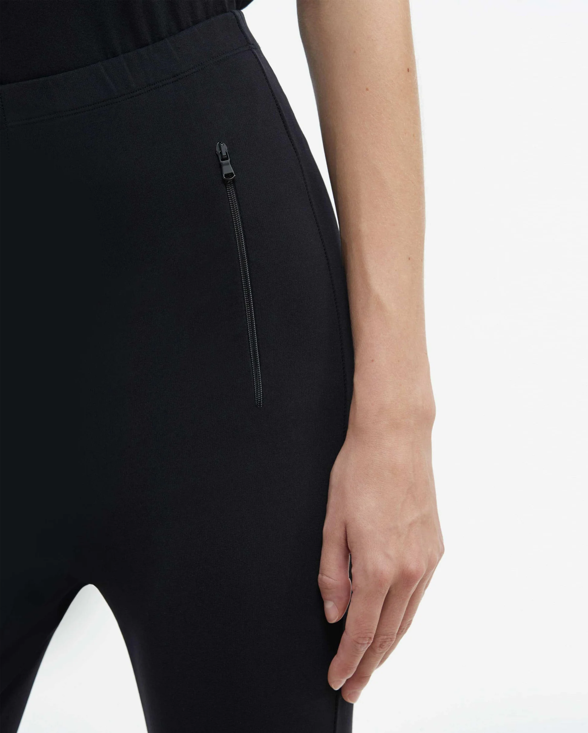 FRONT ZIP LEGGING / BLACK - Image 4