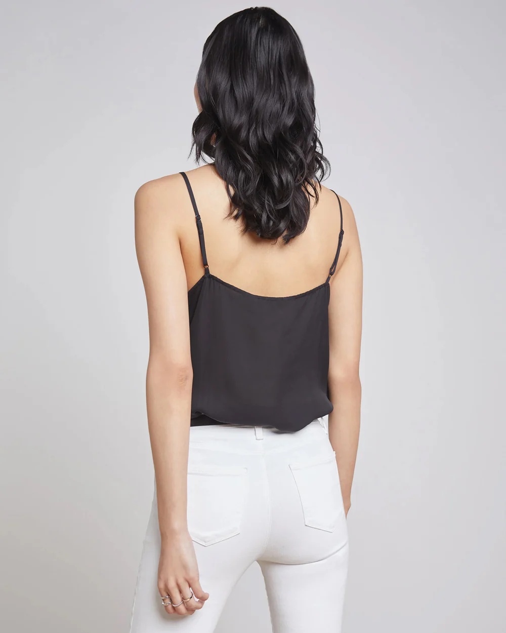 GABRIELLA SILK CAMISOLE / BLACK - Image 4