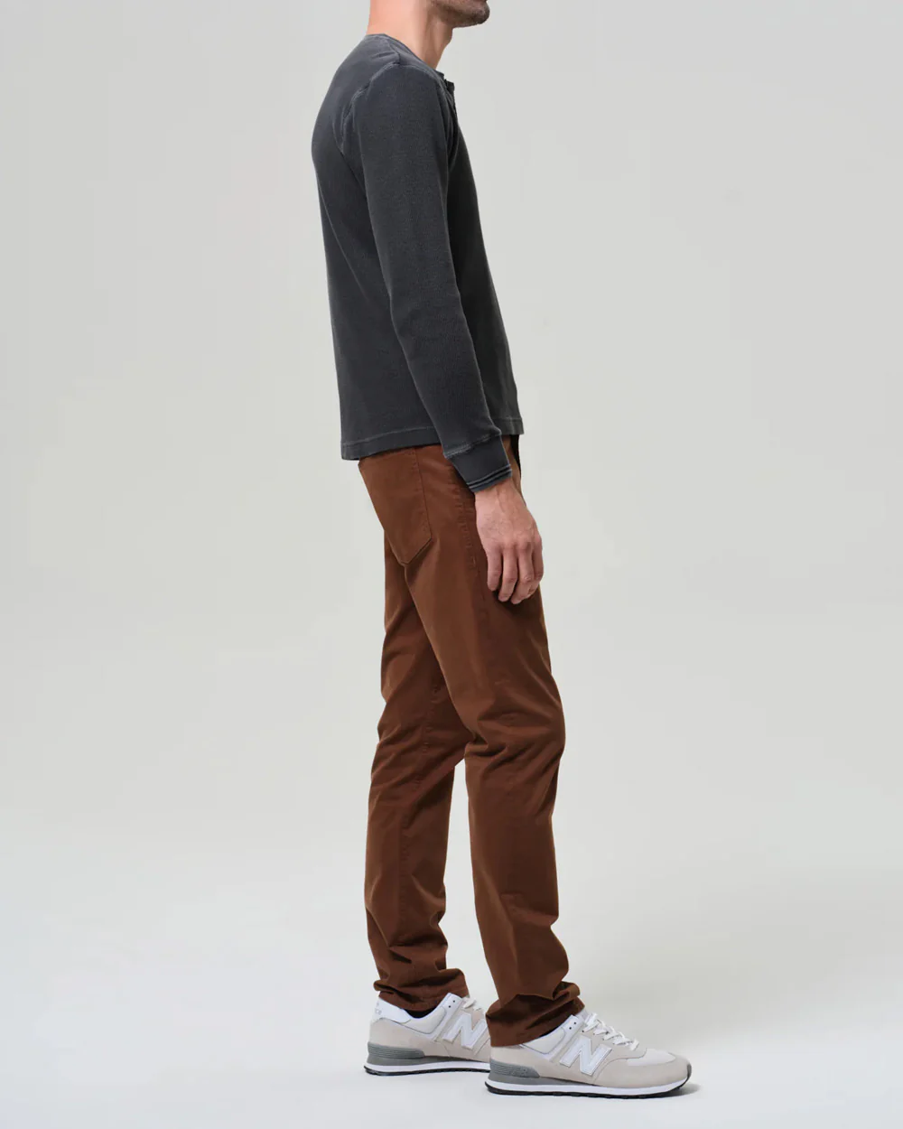 GAGE CLASSIC STRAIGHT FIT CASHMERE TOUCH SATEEN / COGNAC - Image 3