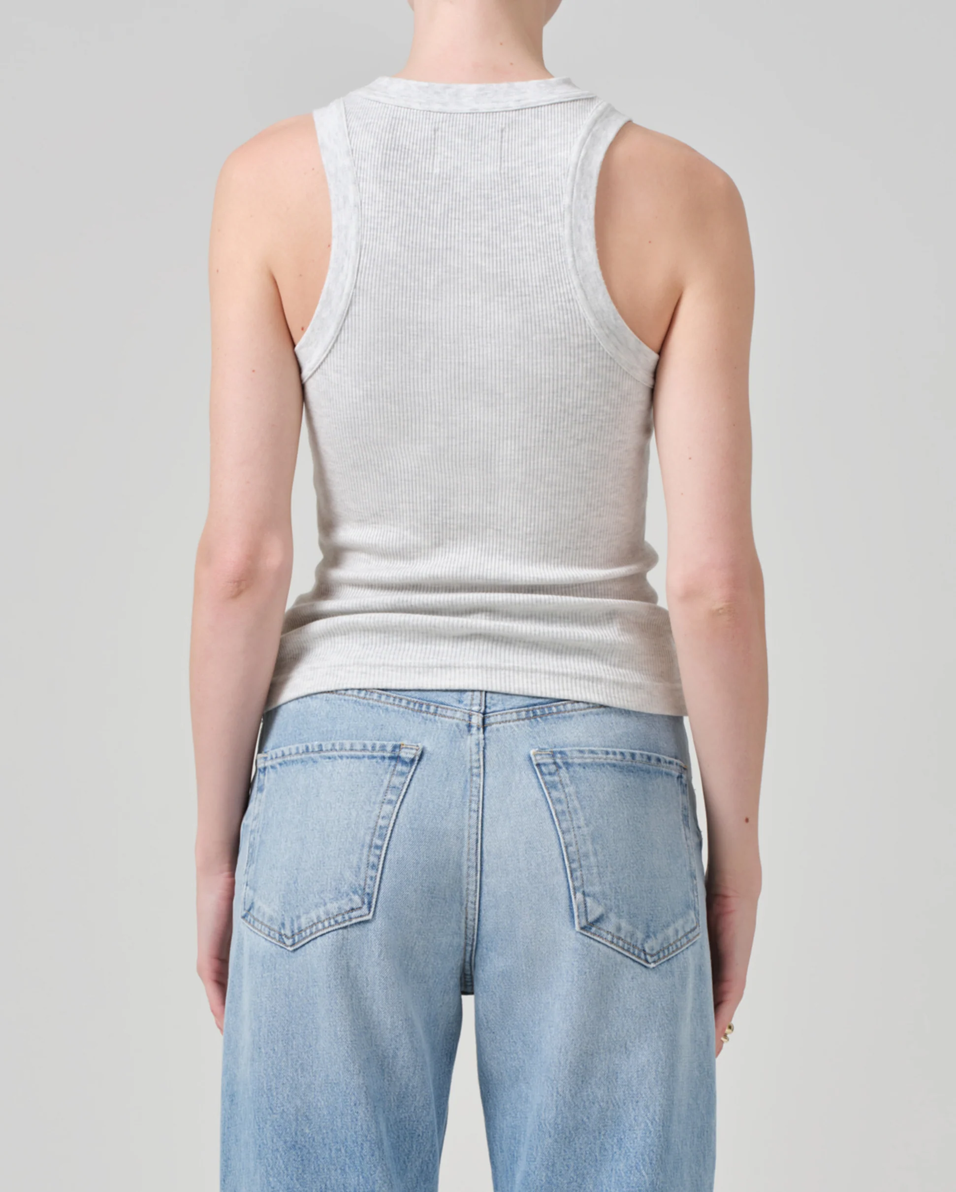 ISABEL RIB TANK / HEATHER GREY - Image 4