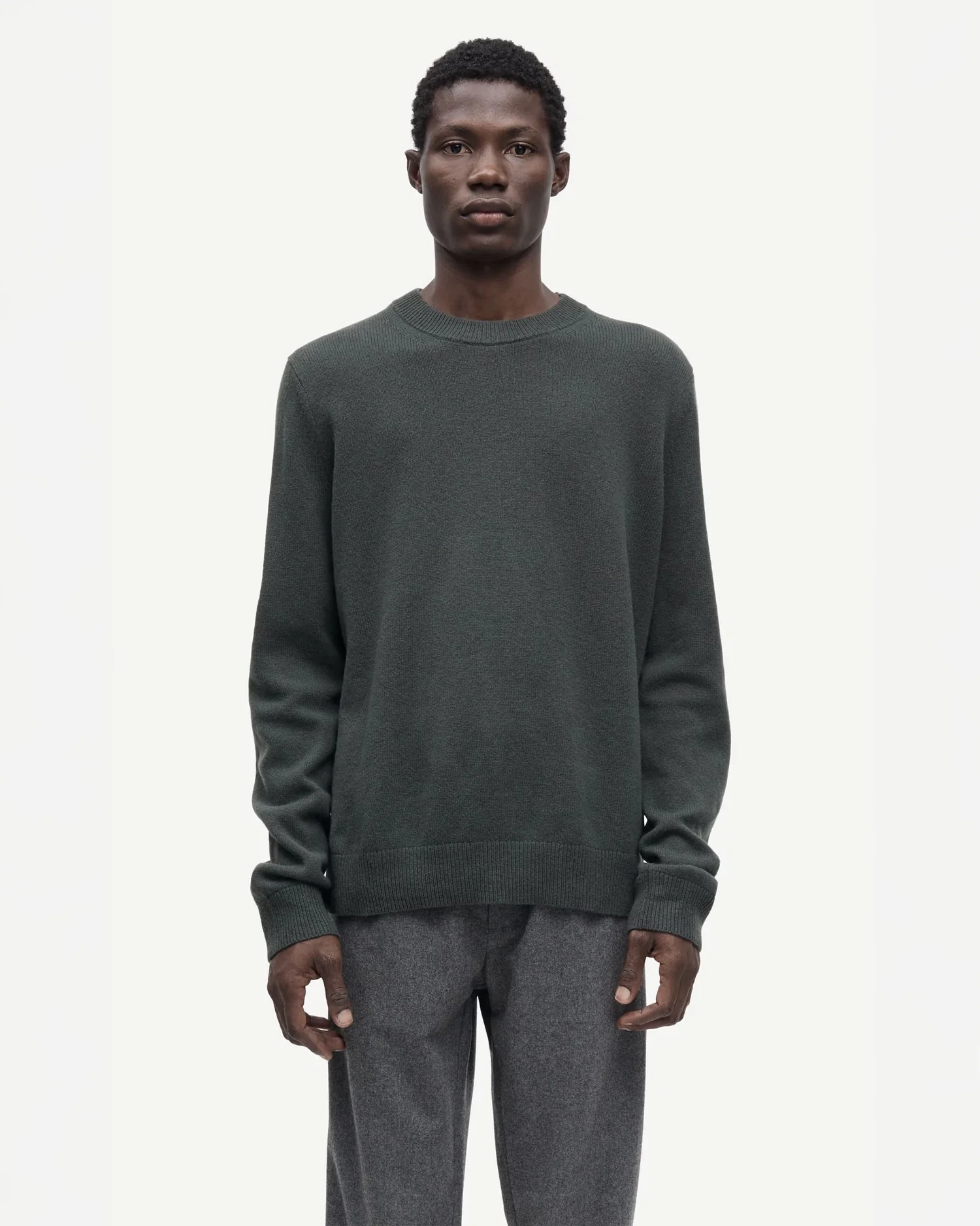 ISAK KNIT SWEATER 15010 / DARK EVERGREEN