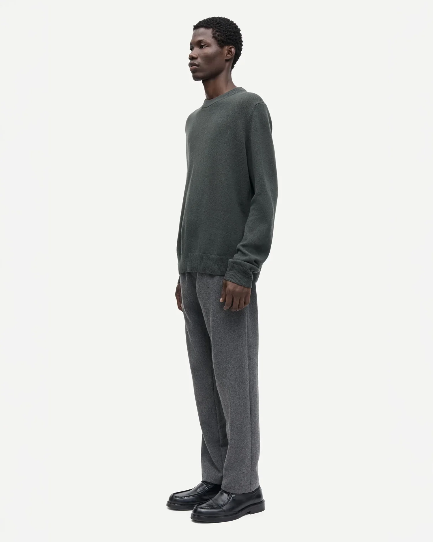 ISAK KNIT SWEATER 15010 / DARK EVERGREEN - Image 4