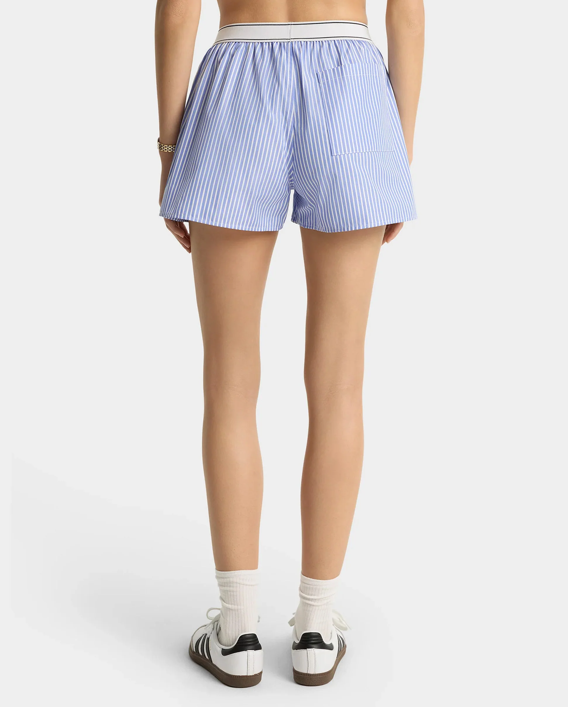 ITALIC LOGO BOXER SHORT / LIGHT BLUE STRIPED - Image 4
