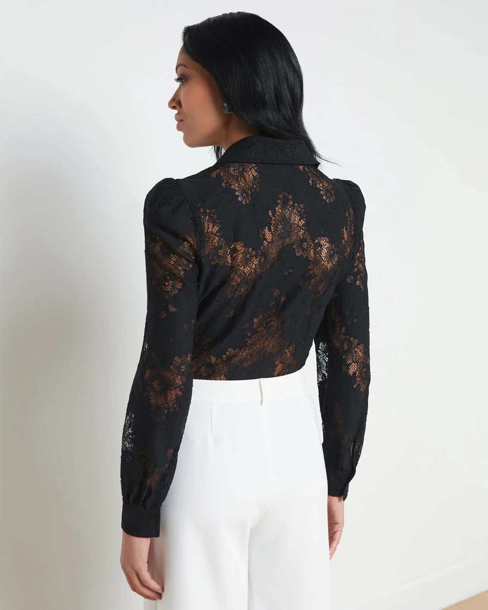 JENICA LACE BLOUSE / BLACK - Image 4