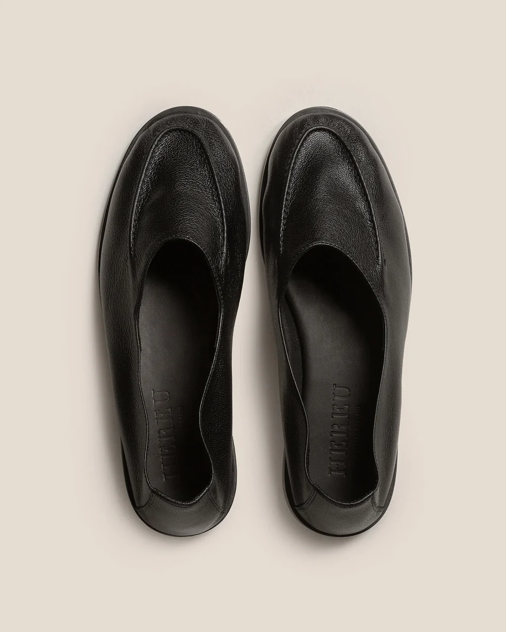 JULIOL W SUPPLE SHINY HIGH-CUT DECONSTRUCTED LAOFER / BLACK - Image 3