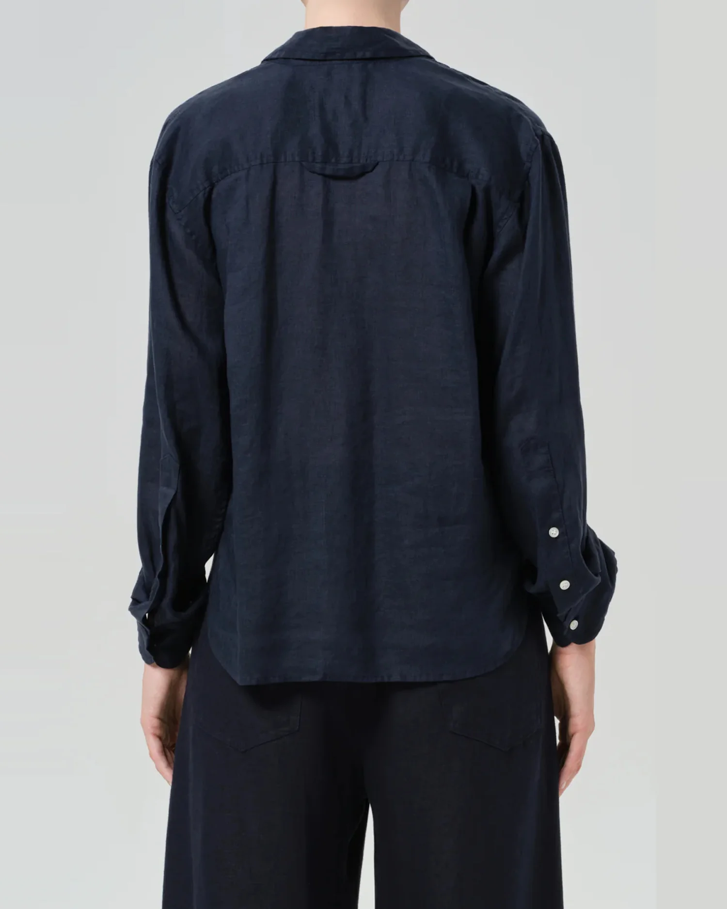 KAYLA SHRUNKEN SHIRT/ NAVY - Image 5