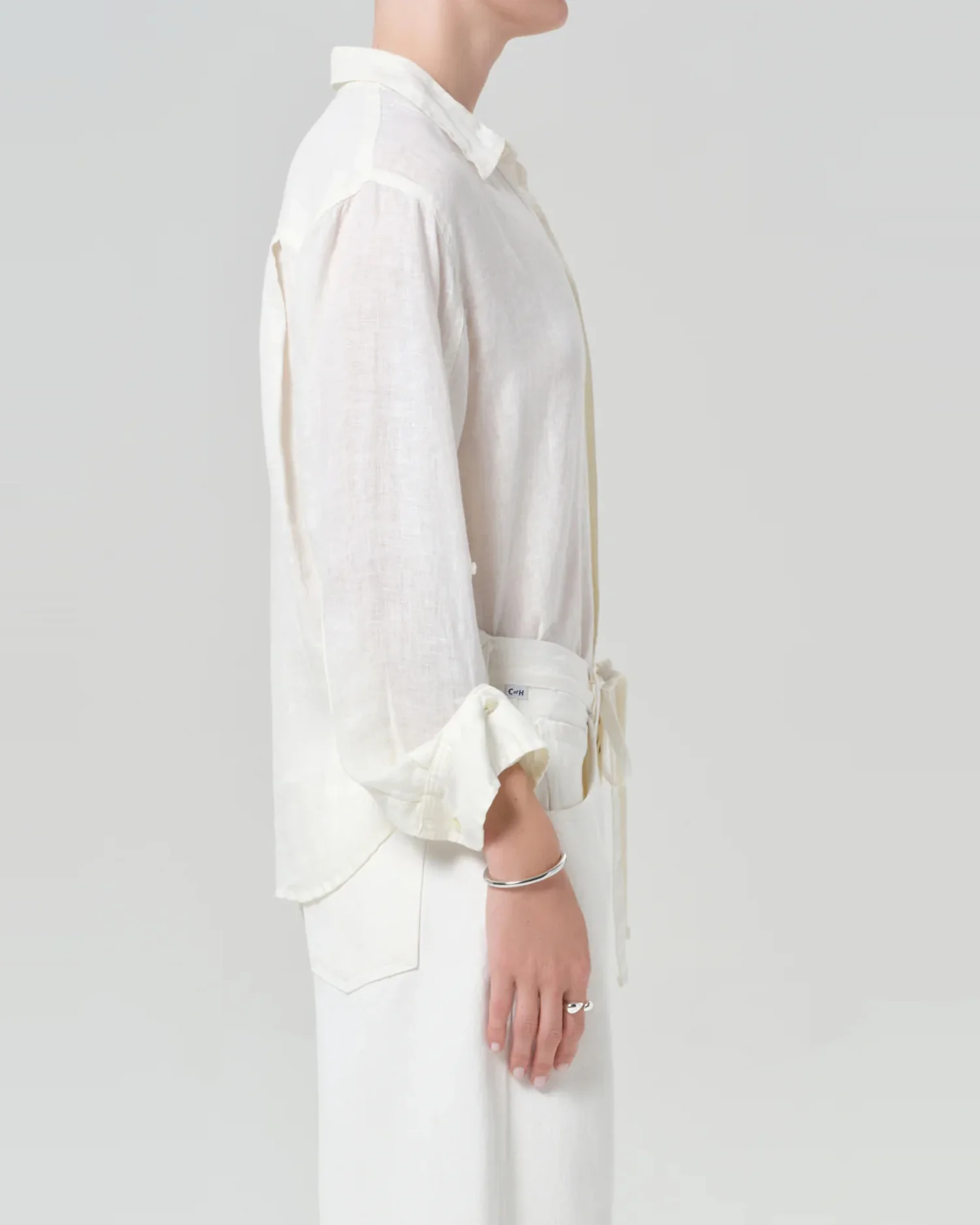 KAYLA SHRUNKEN SHIRT / VANILLA - Image 3