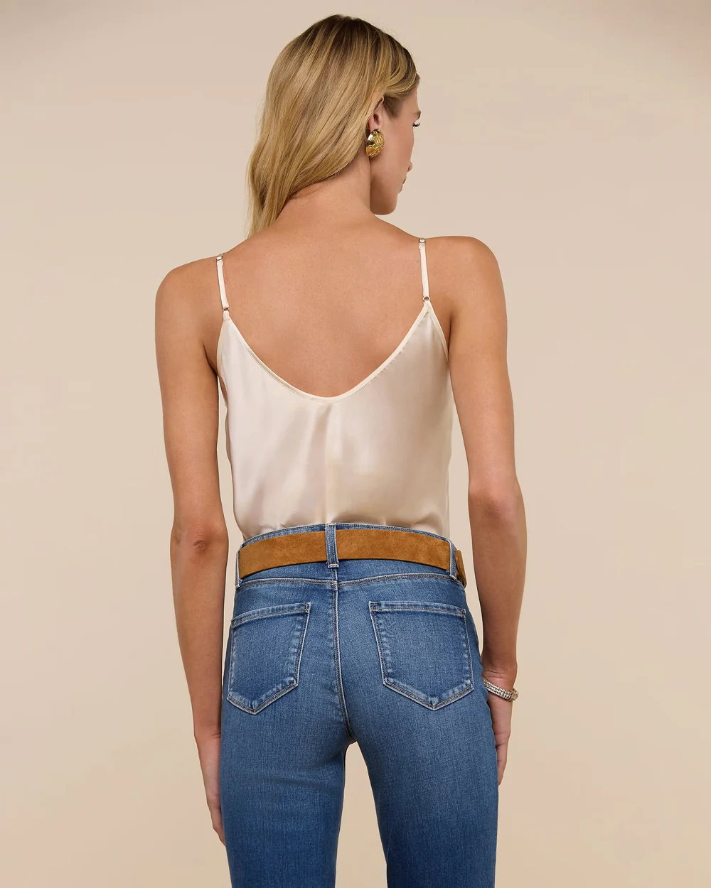 LEXI SILK CAMISOLE / PEARL - Image 5