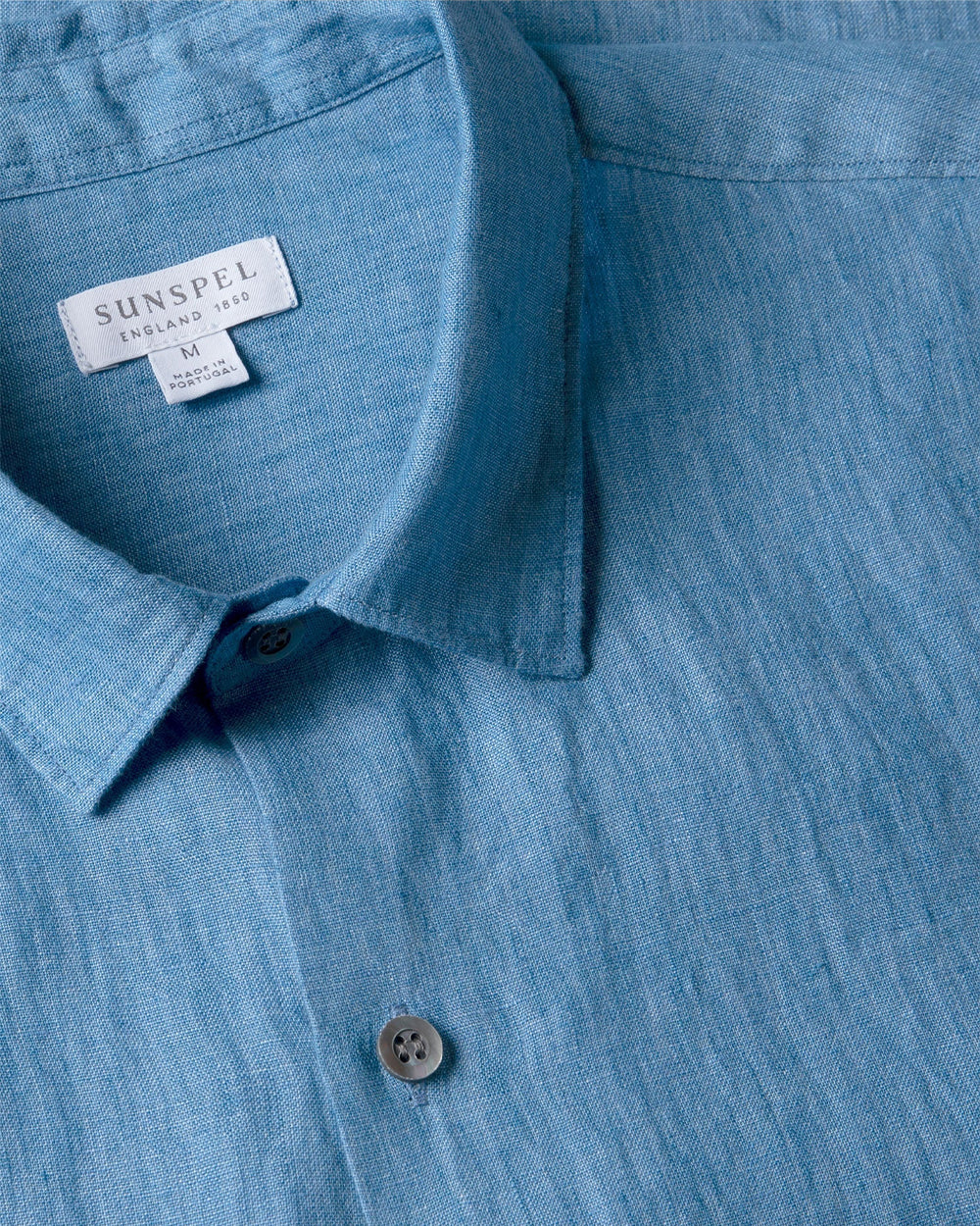LINEN S/S SHIRT / COOL BLUE - Image 3