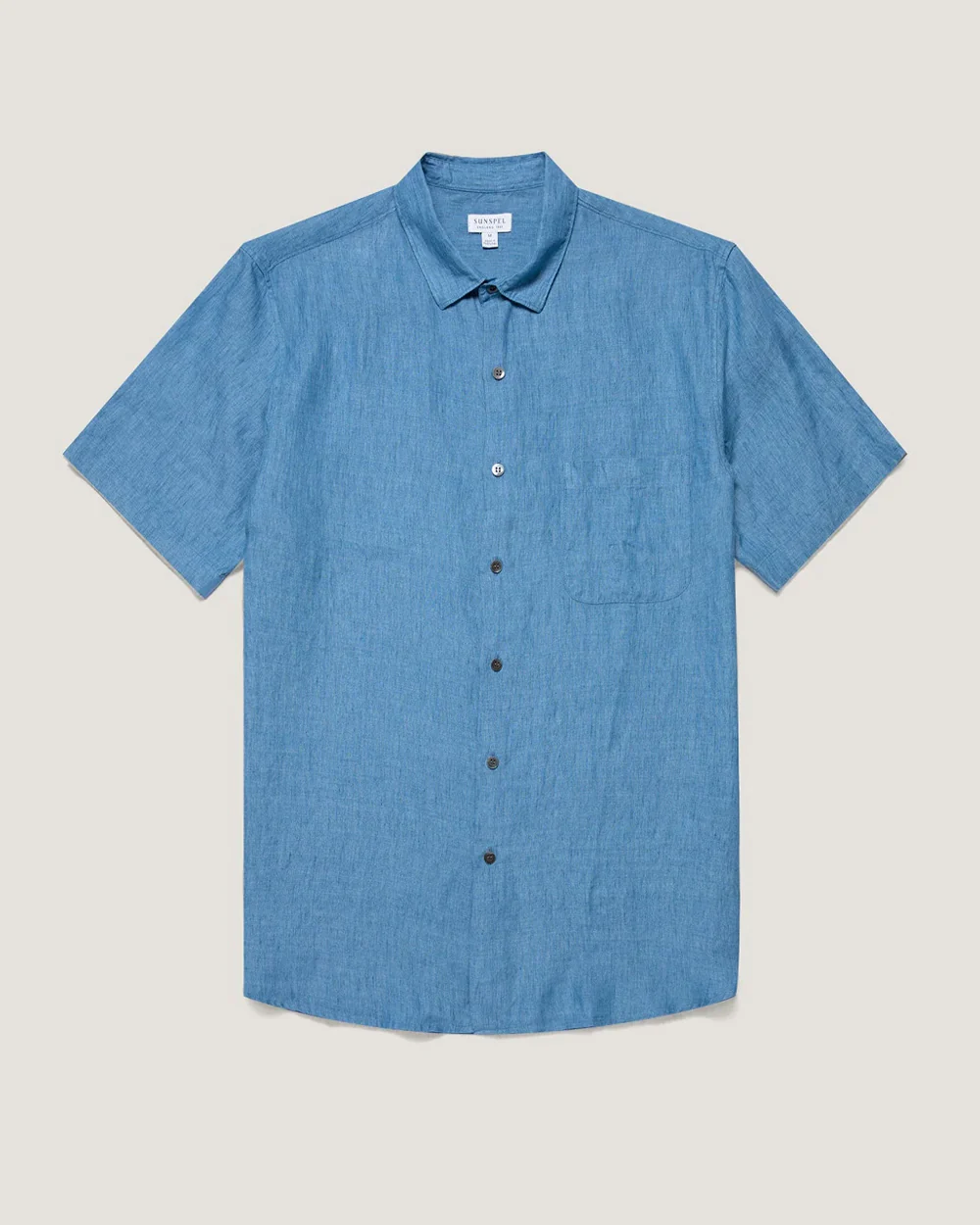 LINEN S/S SHIRT / COOL BLUE - Image 6