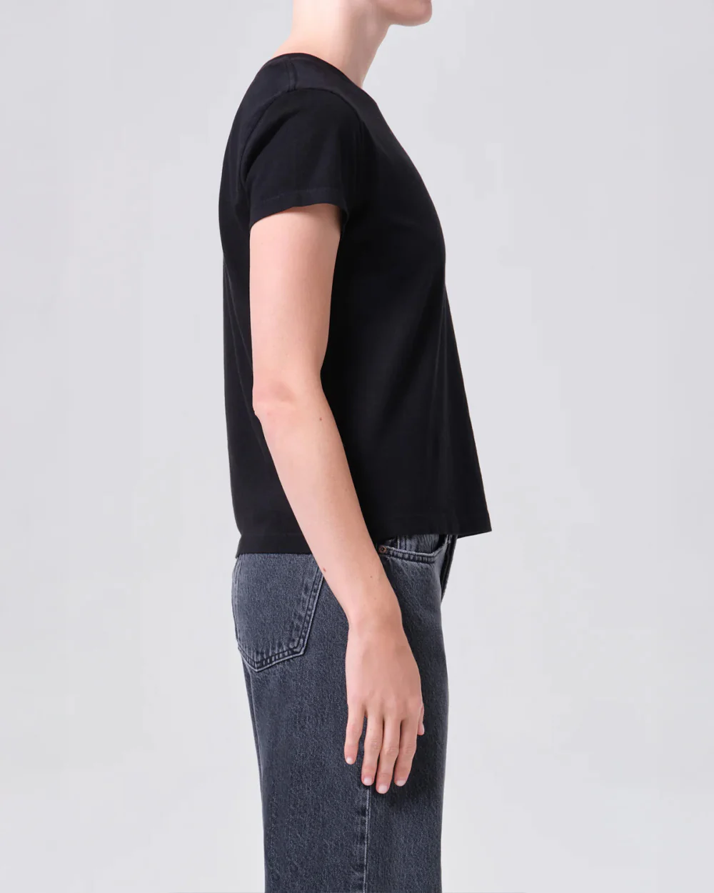 LONG LINE ADINE TEE / BLACK - Image 3