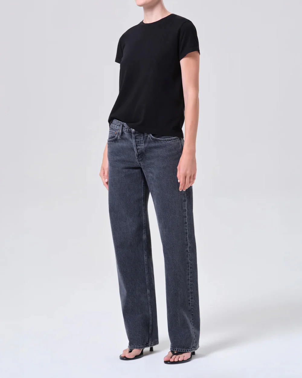 LONG LINE ADINE TEE / BLACK - Image 4