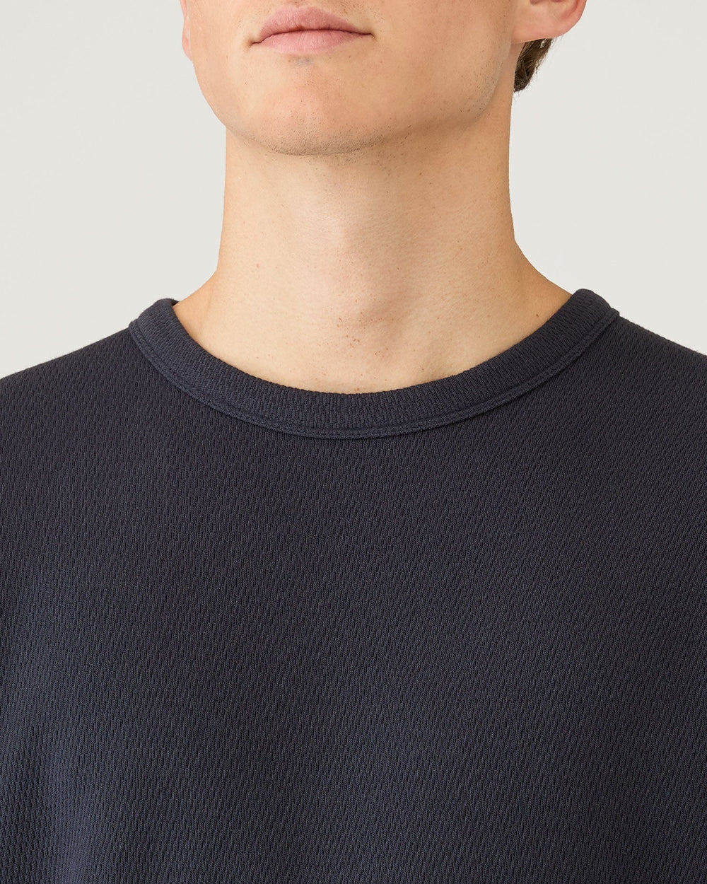 LONG SLEEVE CELLULOCK CREW NECK / NAVY - Image 3