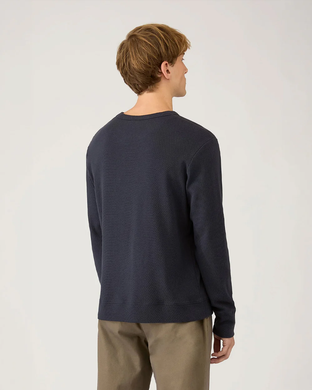 LONG SLEEVE CELLULOCK CREW NECK / NAVY - Image 4
