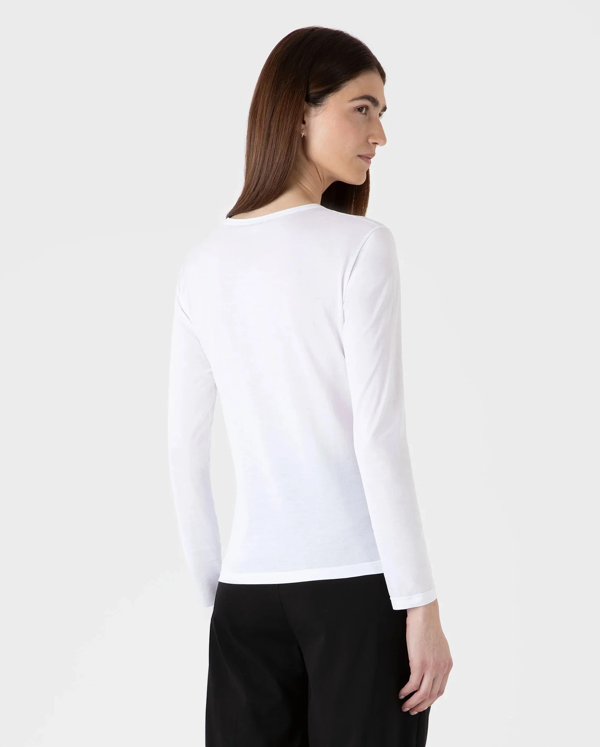 LONG SLEEVE CLASSIC T-SHIRT / WHITE - Image 3