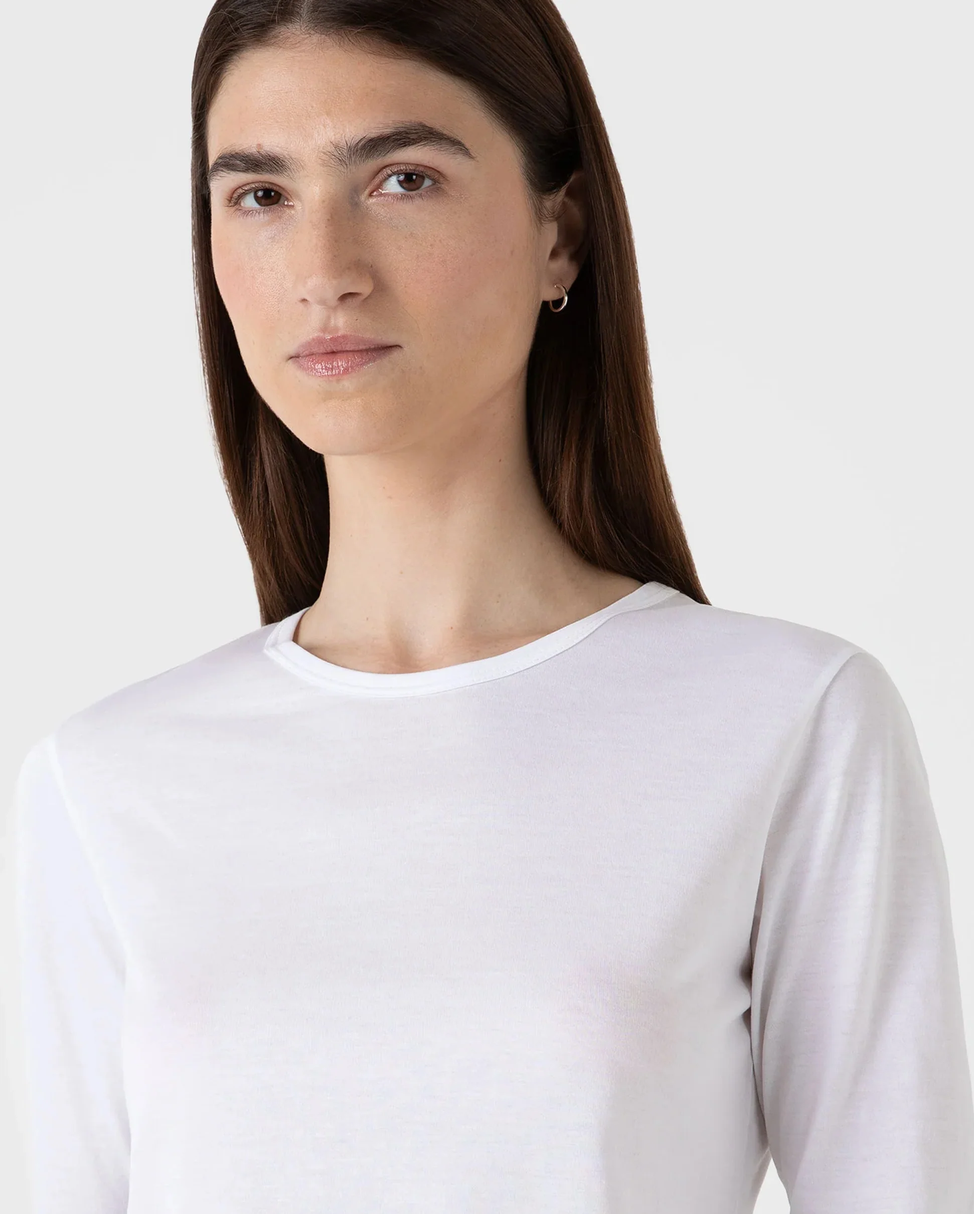 LONG SLEEVE CLASSIC T-SHIRT / WHITE - Image 4