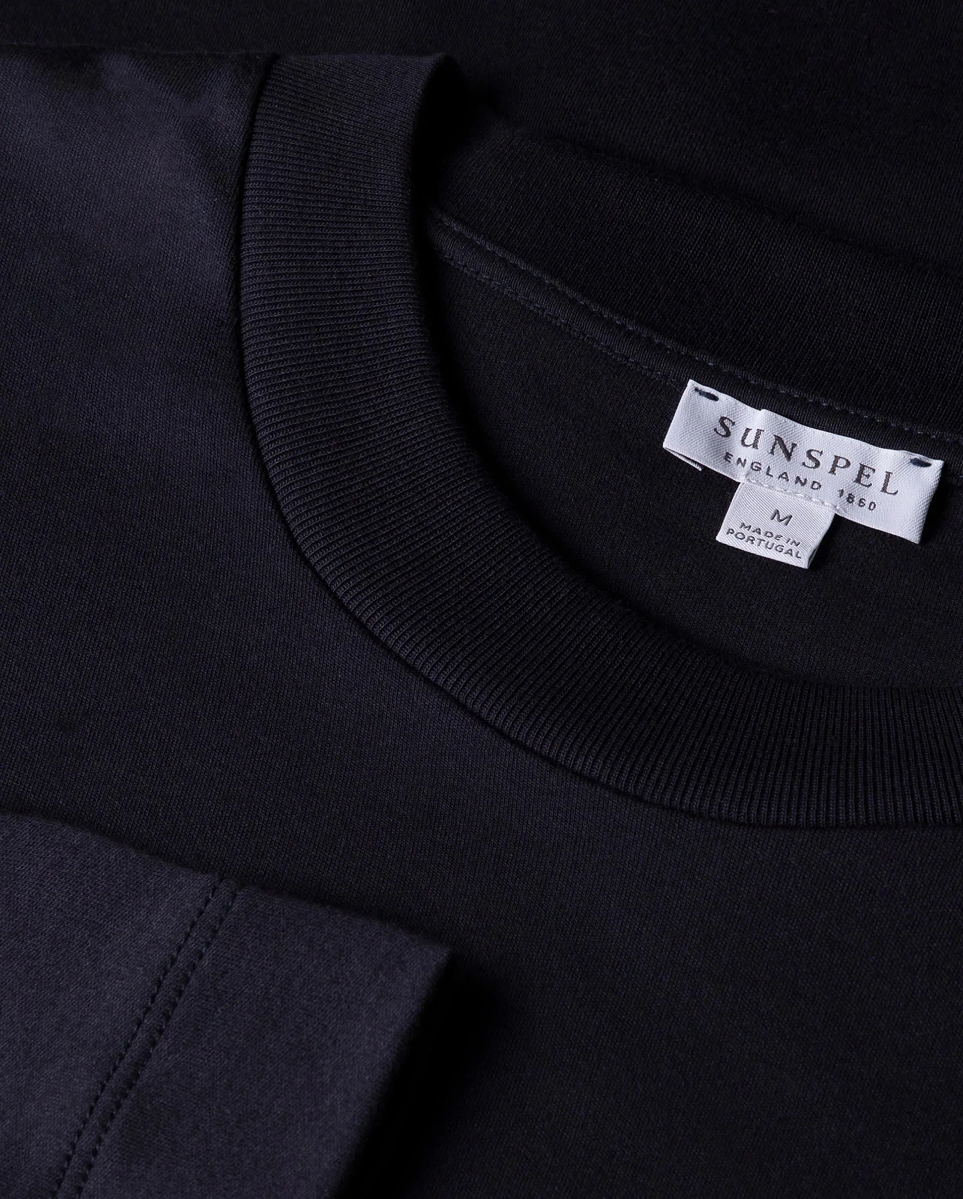 LONG SLEEVE HEAVY WEIGHT T-SHIRT / NAVY - Image 3