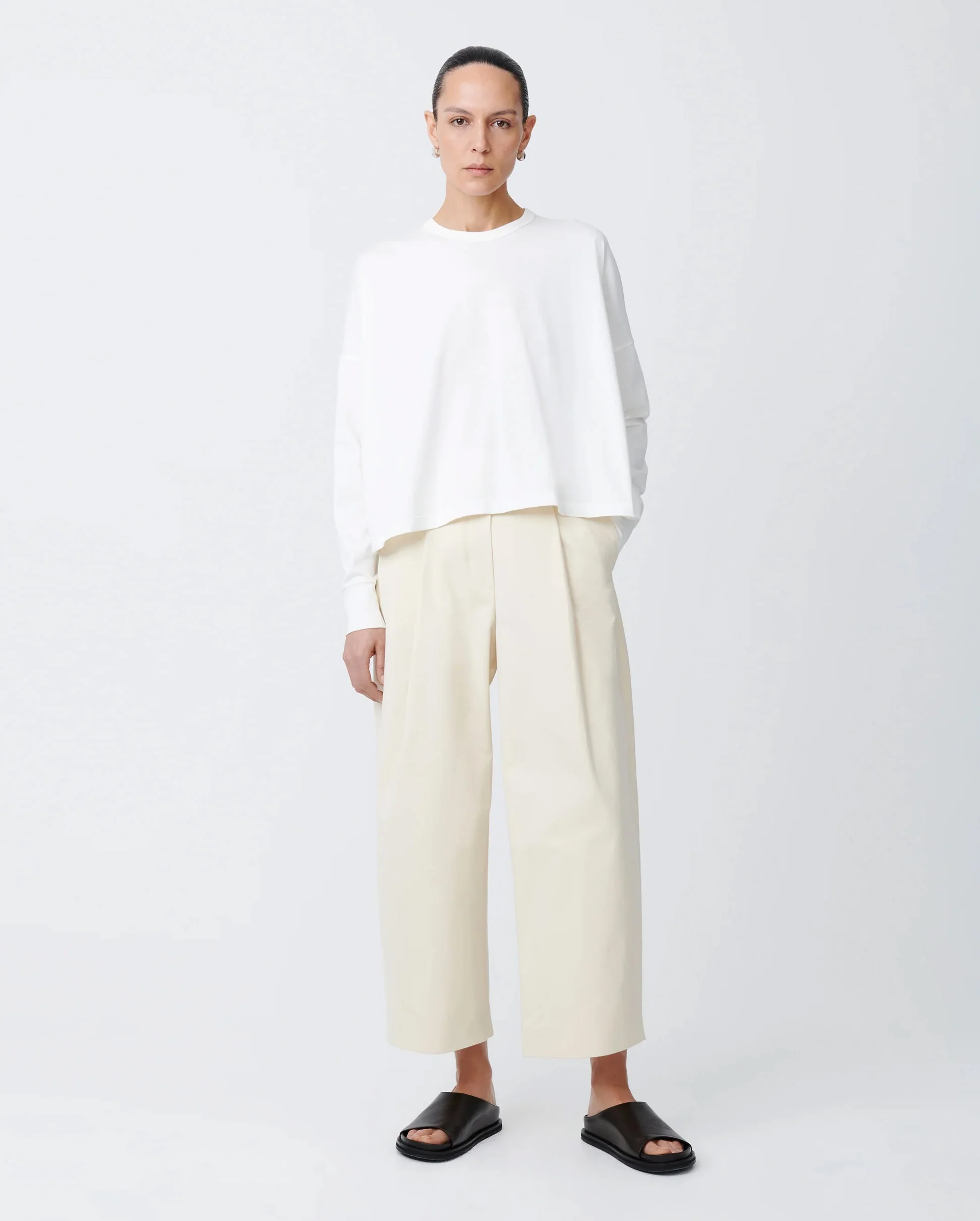 LOOP LONG SLEEVE T-SHIRT / OPTIC WHITE - Image 2