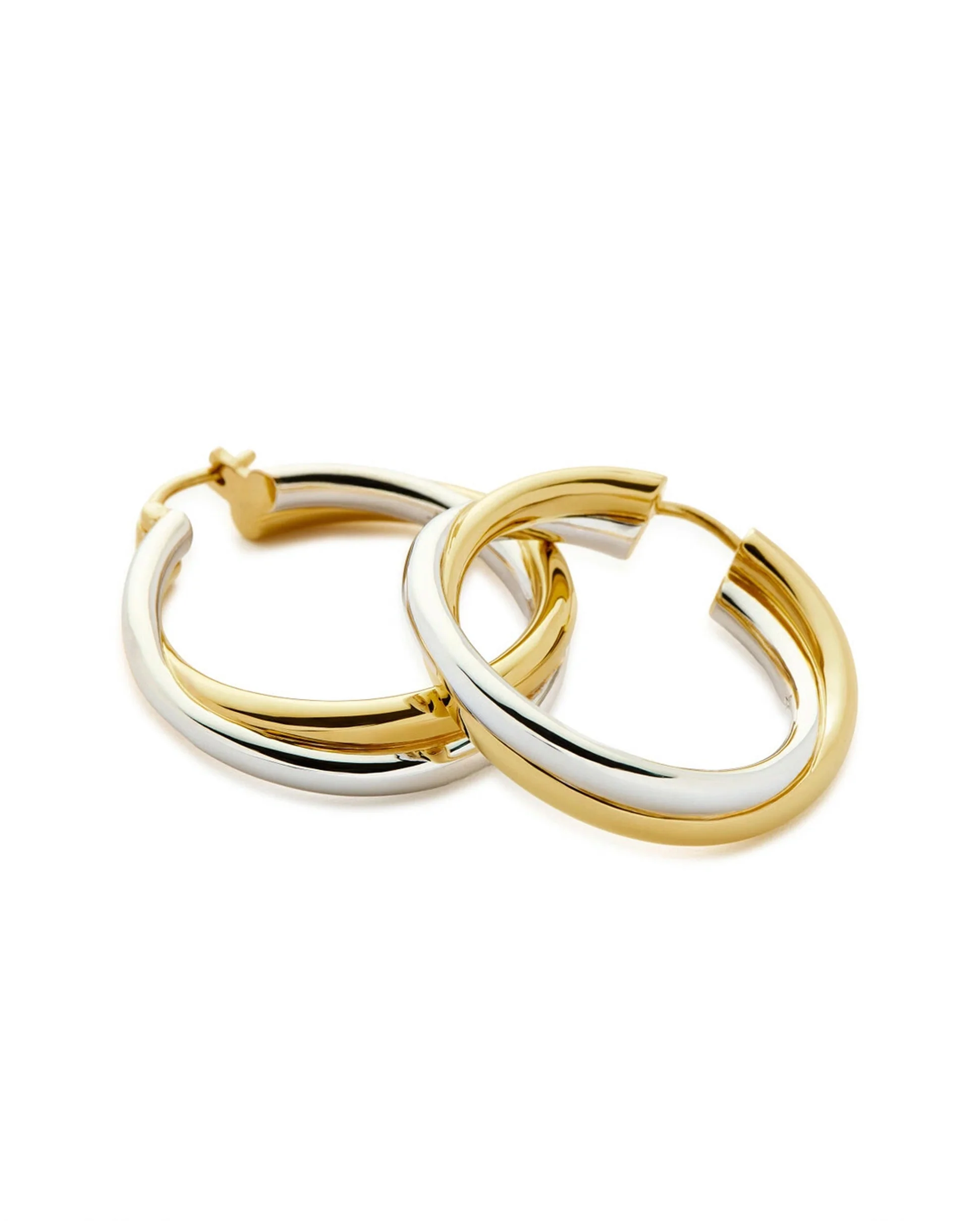 LUCY WILLIAMS ENTWINE LARGE HOOP EARRINGS / MIXED