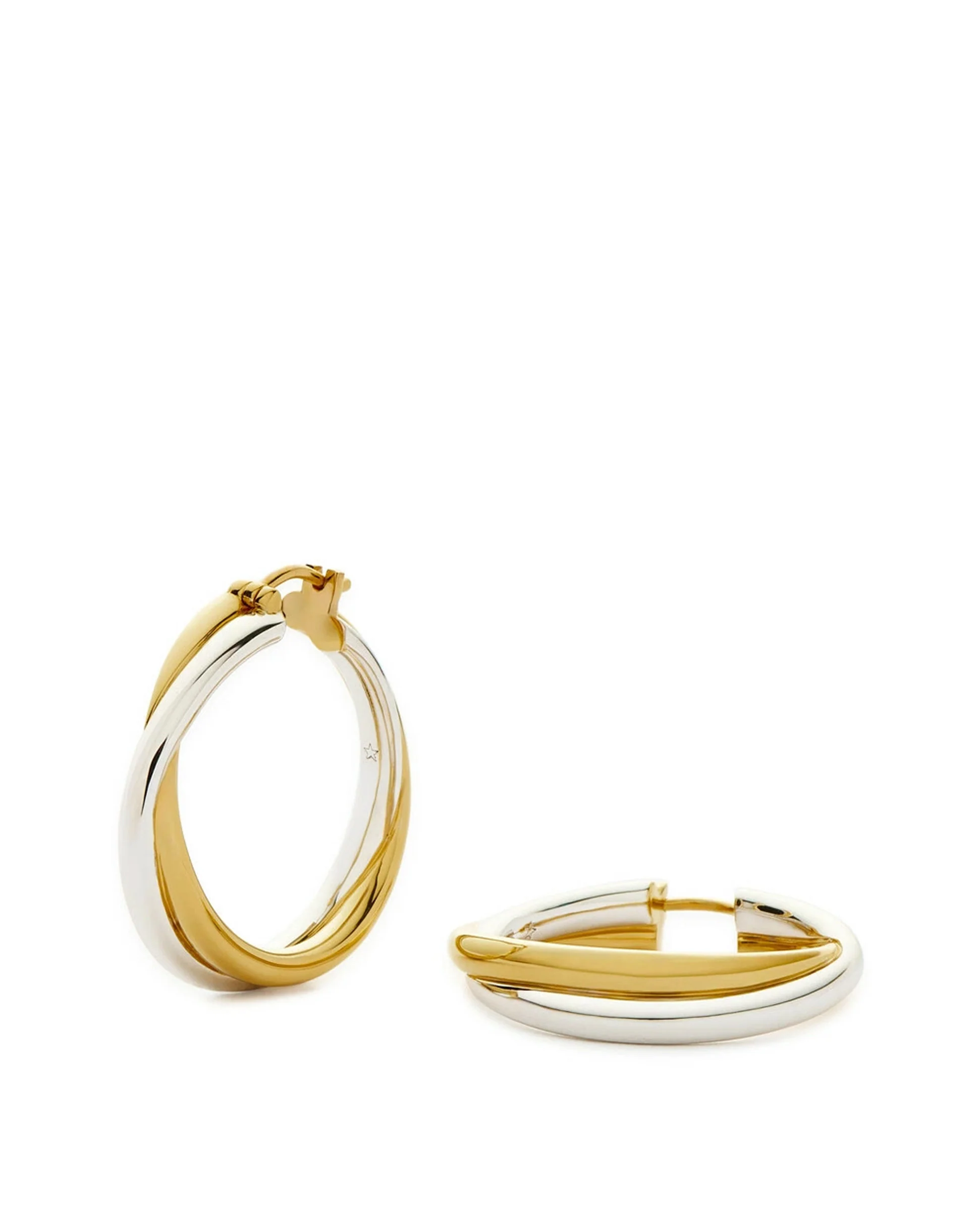 LUCY WILLIAMS ENTWINE LARGE HOOP EARRINGS / MIXED - Image 2