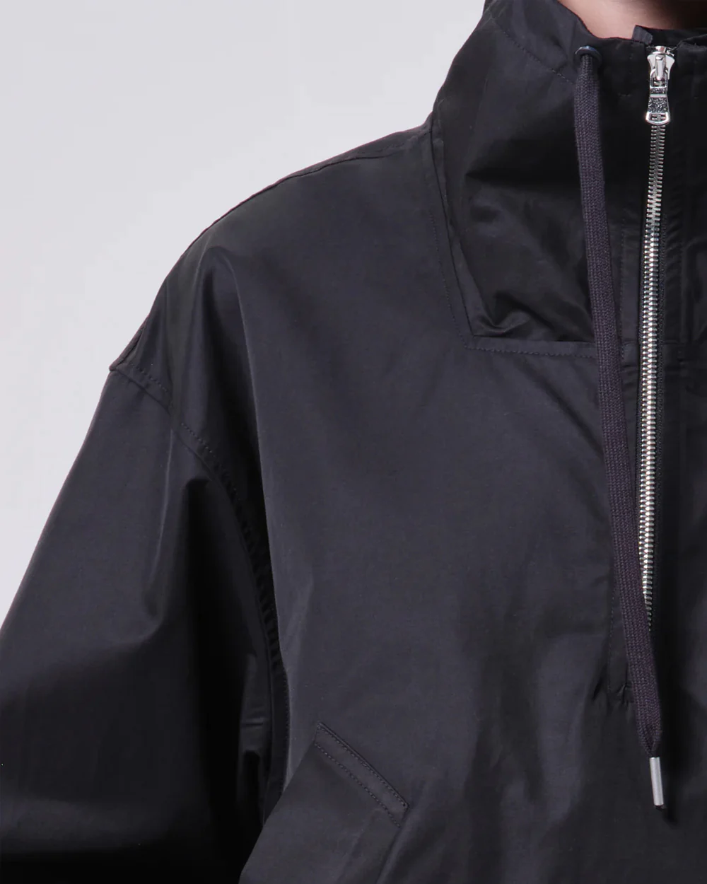 LYDIA NYLON POPOVER ANNORAK / BLACK - Image 5