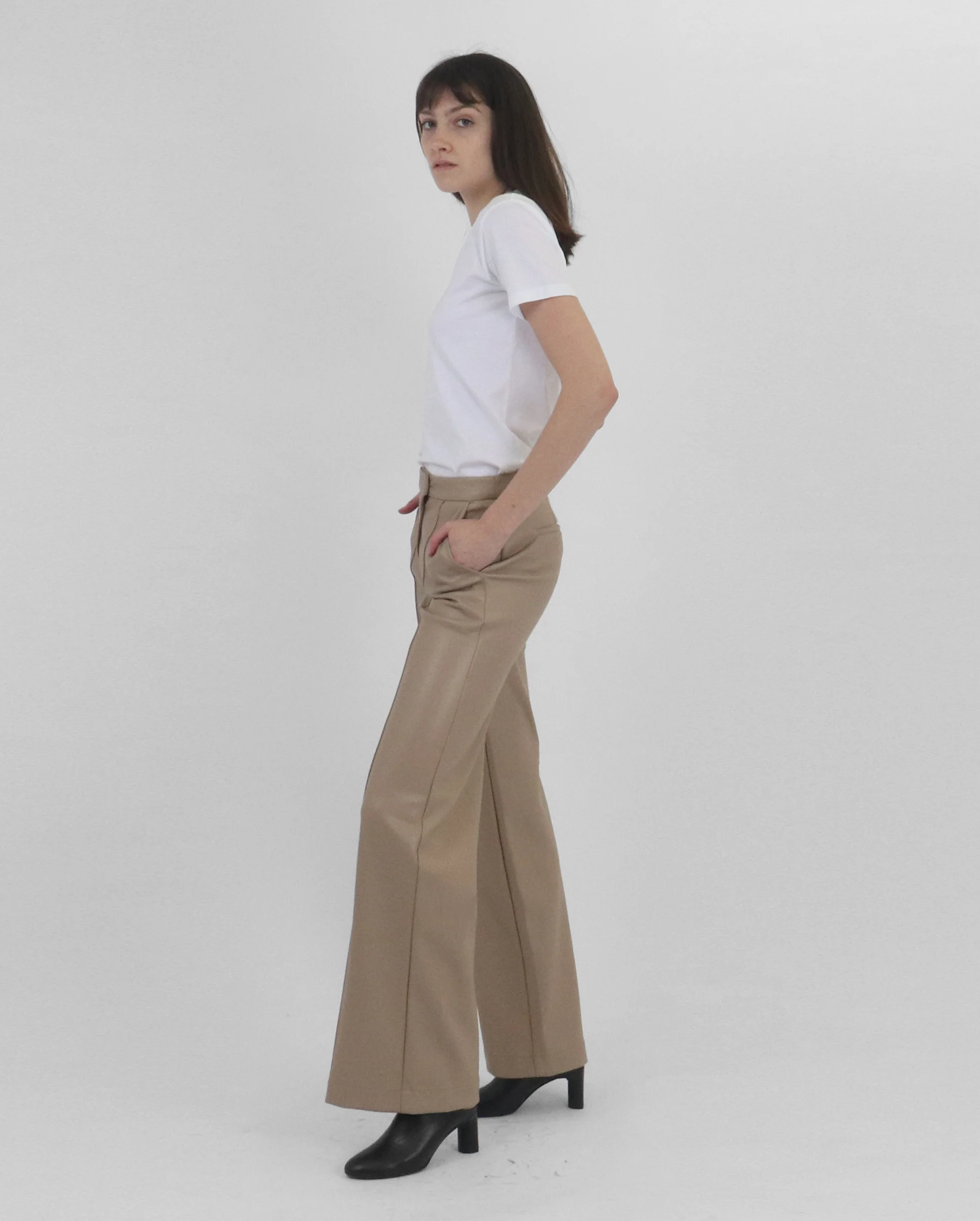 LYNDA VEGAN LEATHER PANT / NUTMEG - Image 2