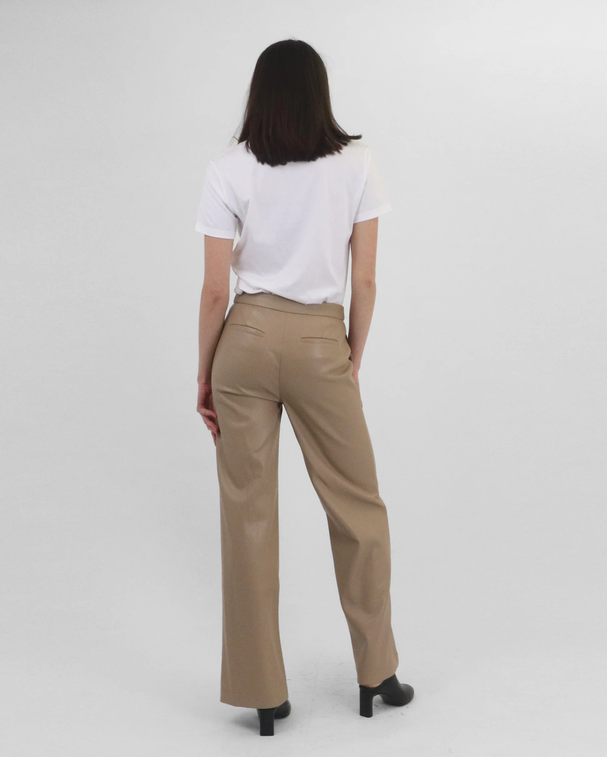 LYNDA VEGAN LEATHER PANT / NUTMEG - Image 3