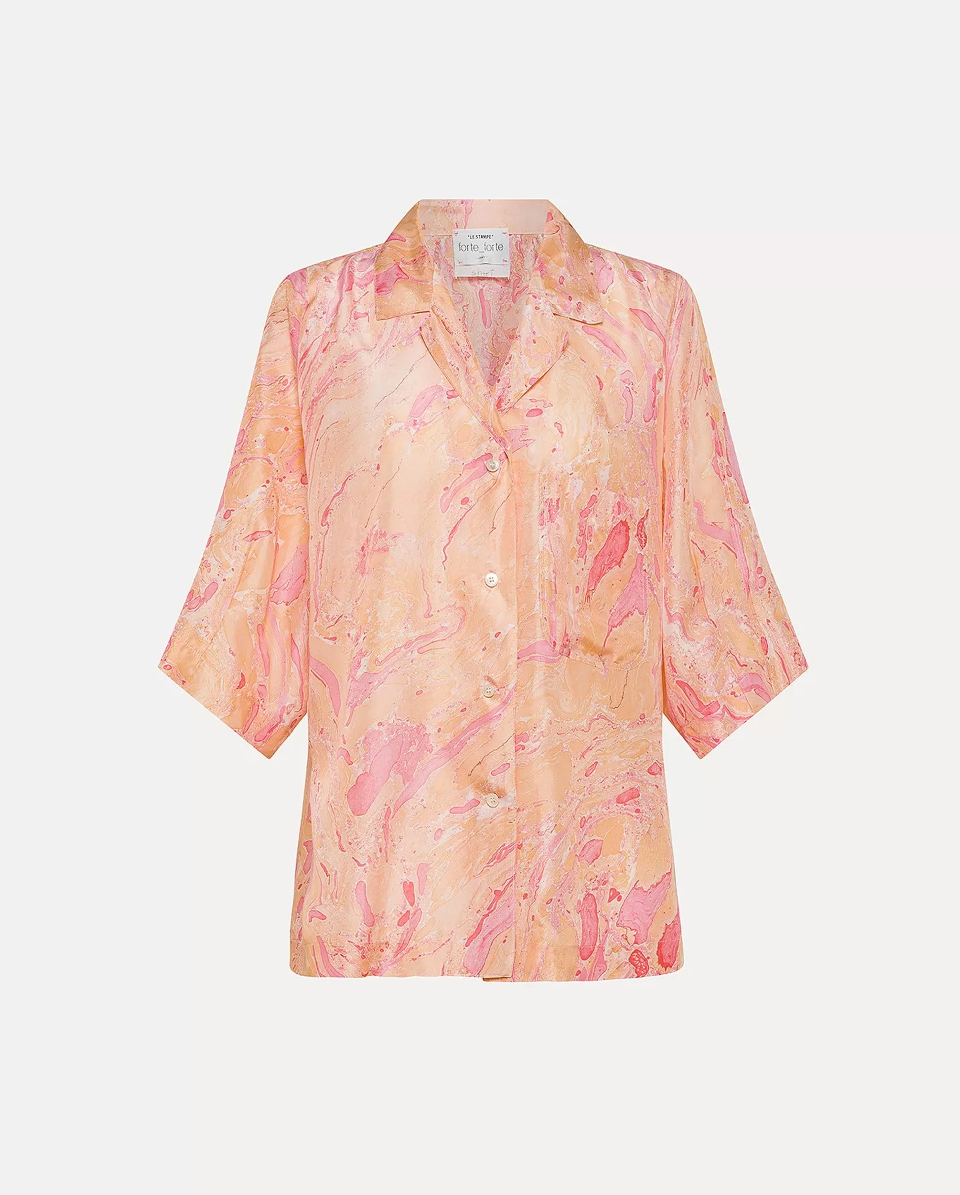 MARBLING SHORT SLEEVE SHIRT / ROSEO - Image 3