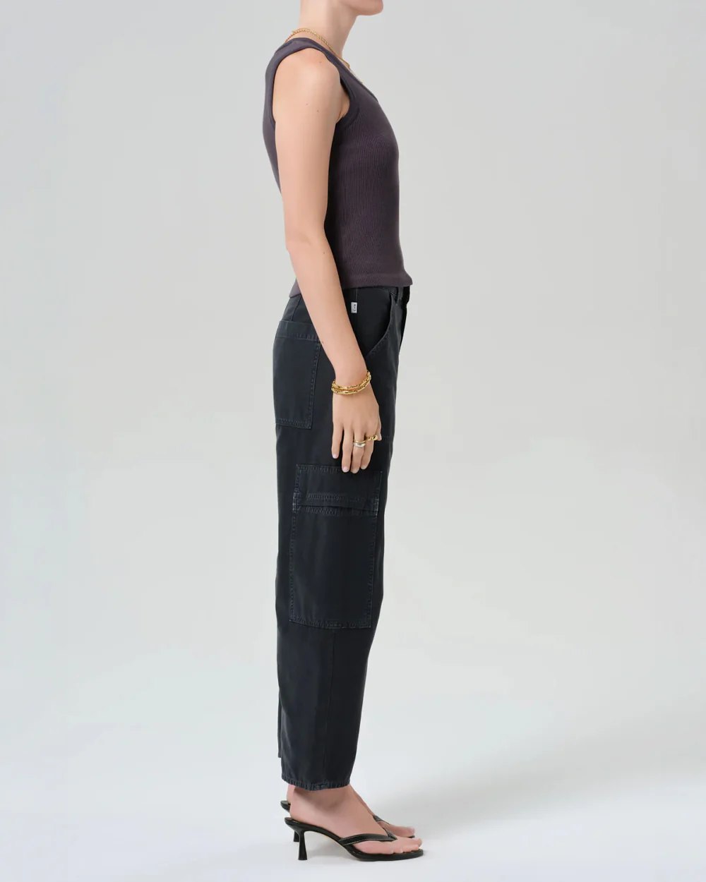 MARCELLE LOW SLUNG EASY CARGO / WASHED BLACK - Image 4