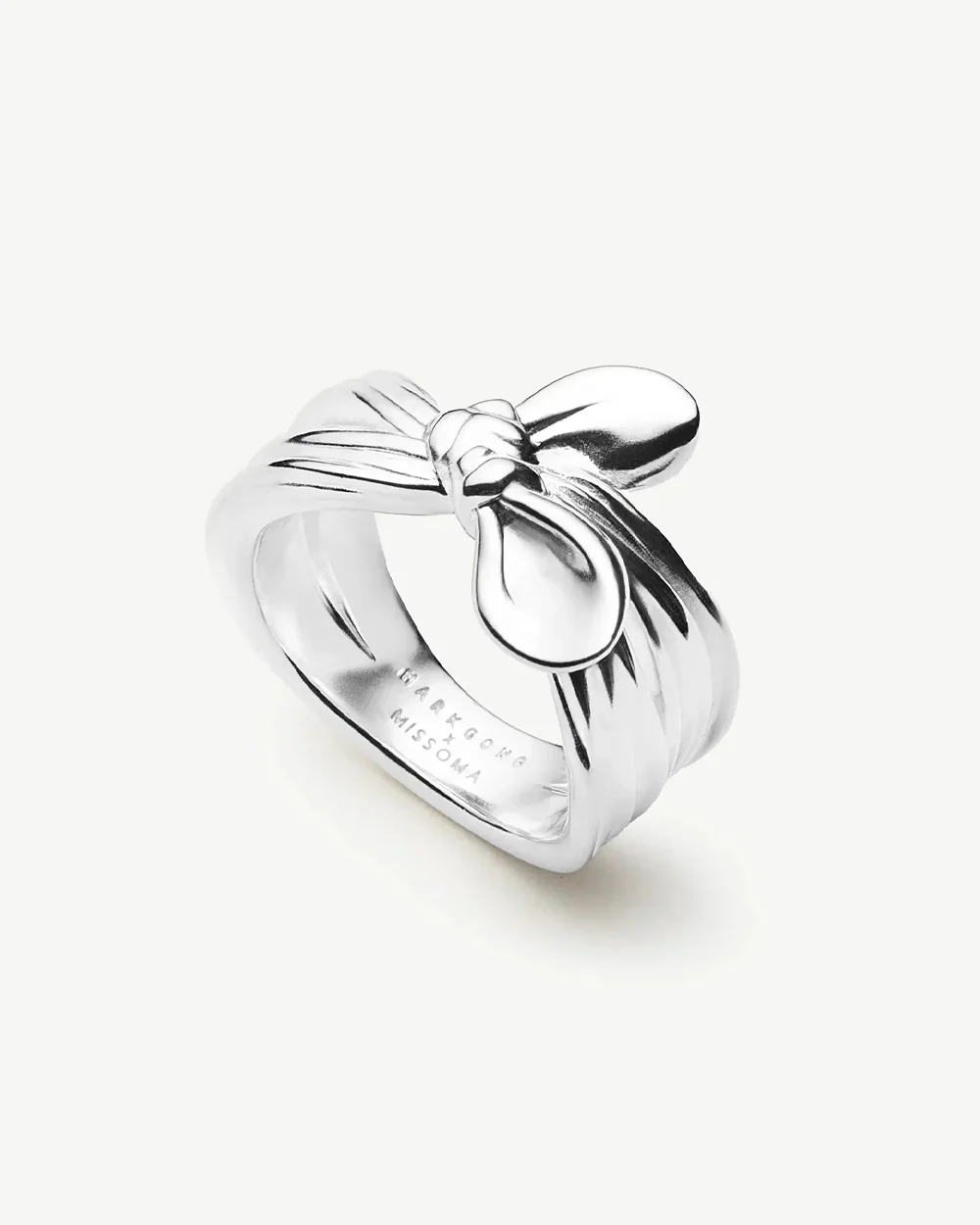 MARK GONG BOW STATEMENT RING / SILVER - Image 4