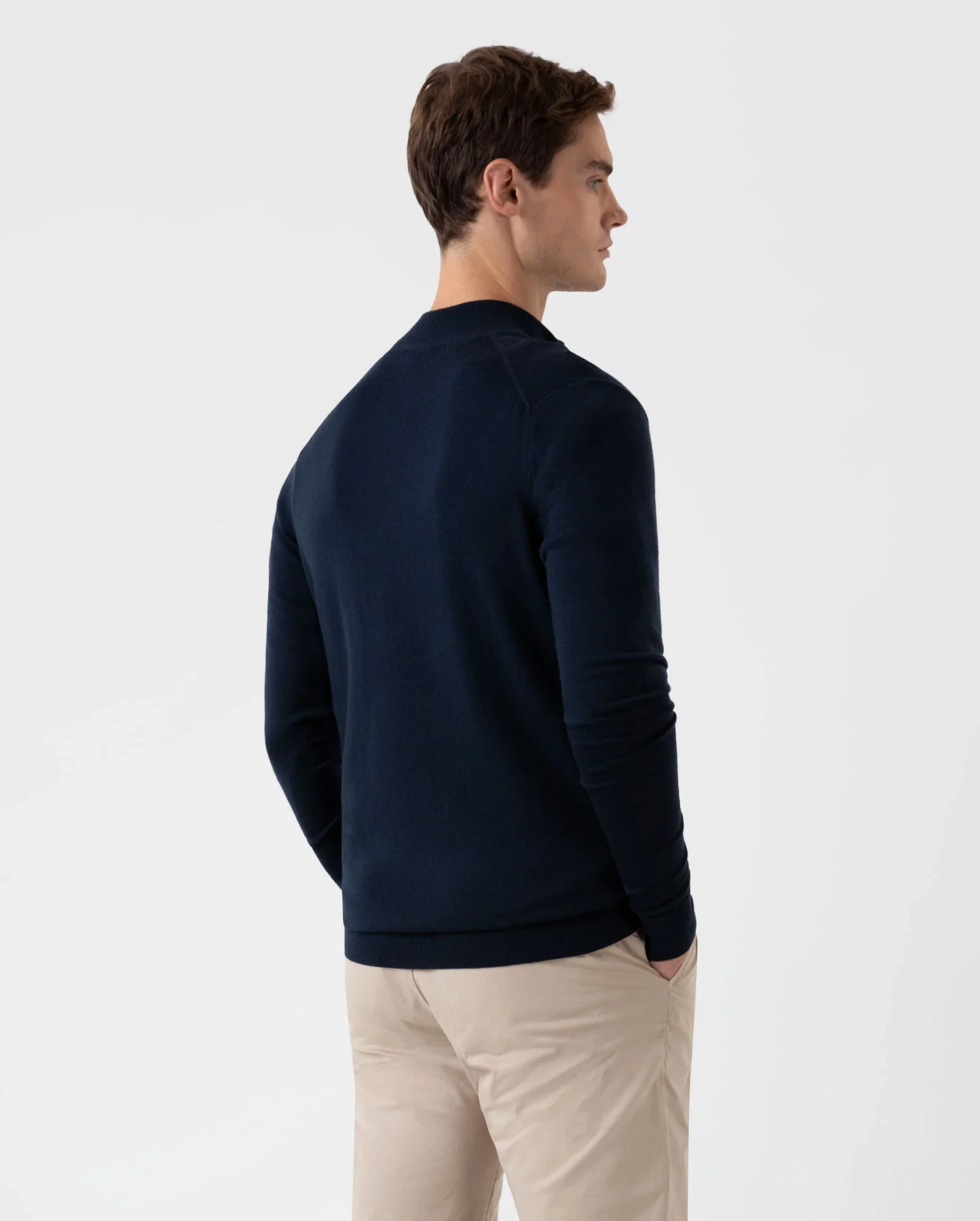 MERINO HALF ZIP / LIGHT NAVY - Image 2