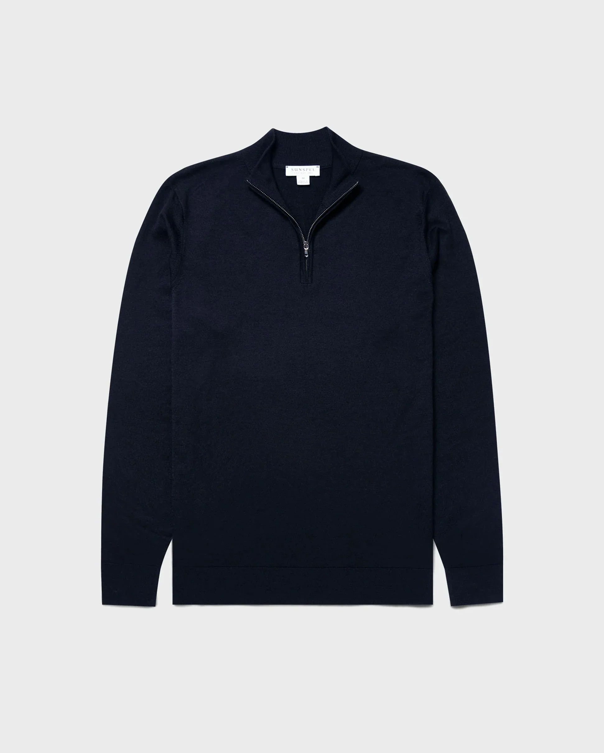 MERINO HALF ZIP / LIGHT NAVY - Image 4