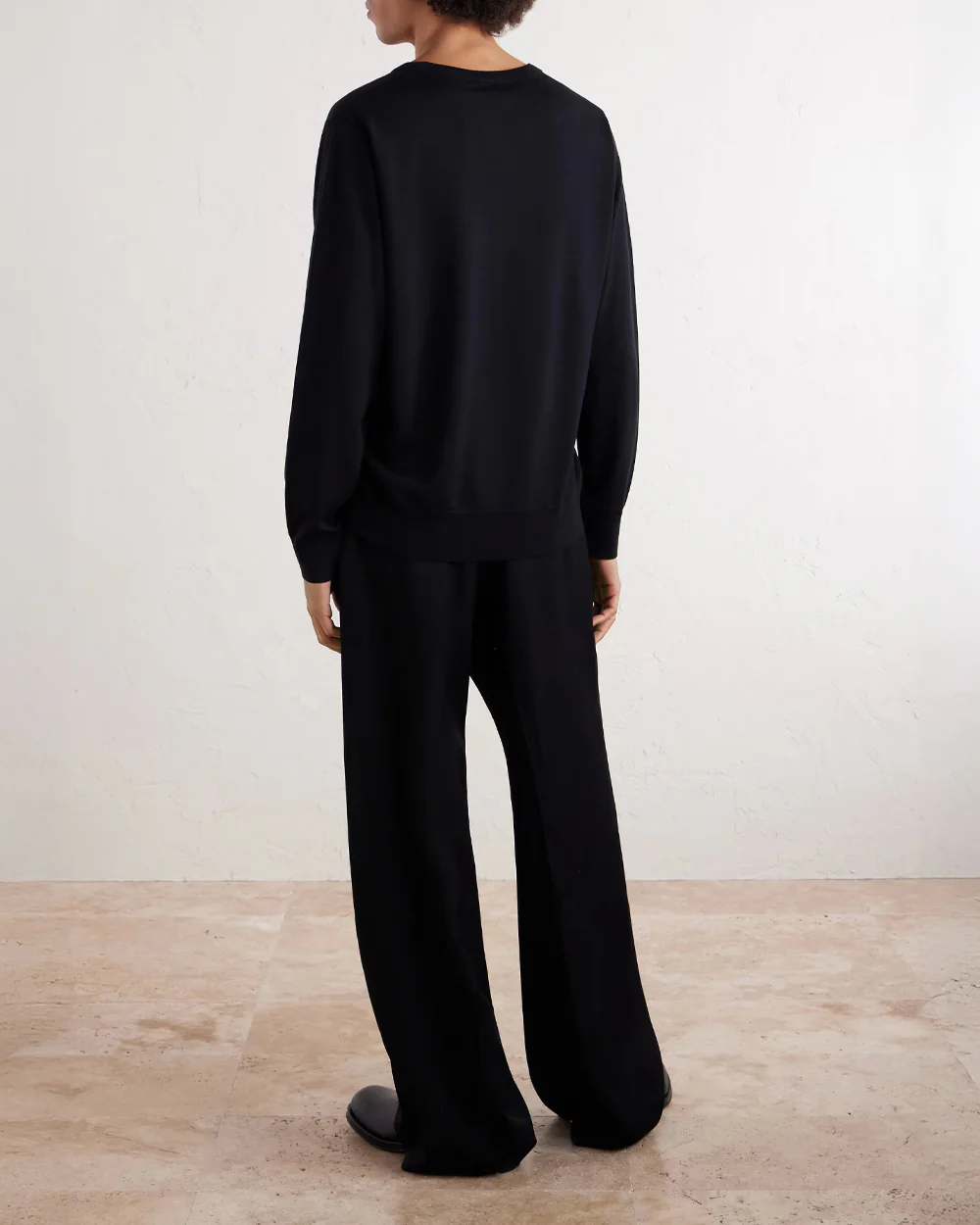 MERINO WOOL SWEATER 1700 / BLACK - Image 4