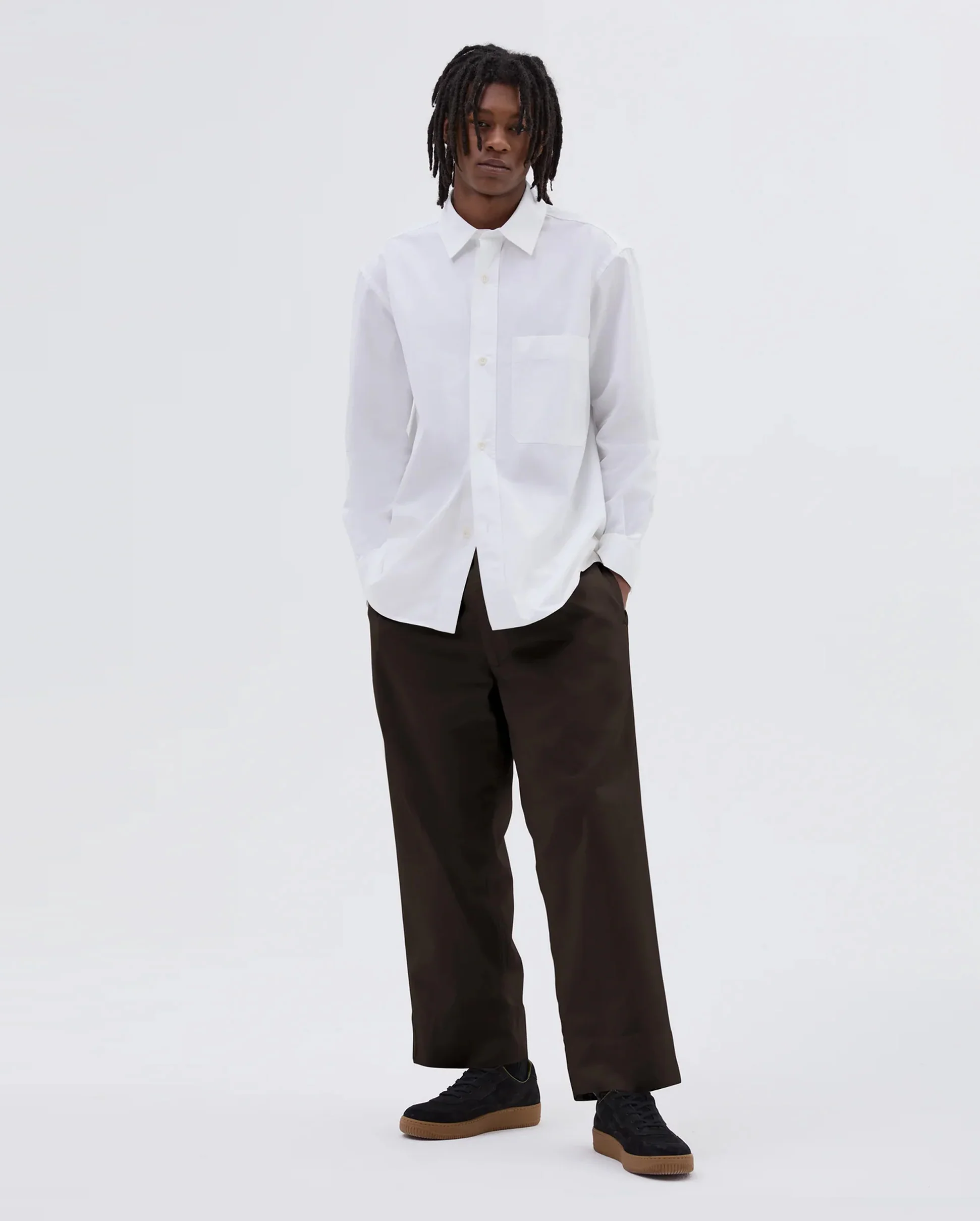 MHL BASIC SHIRT COMPACT COTTON POPLIN / WHITE - Image 2