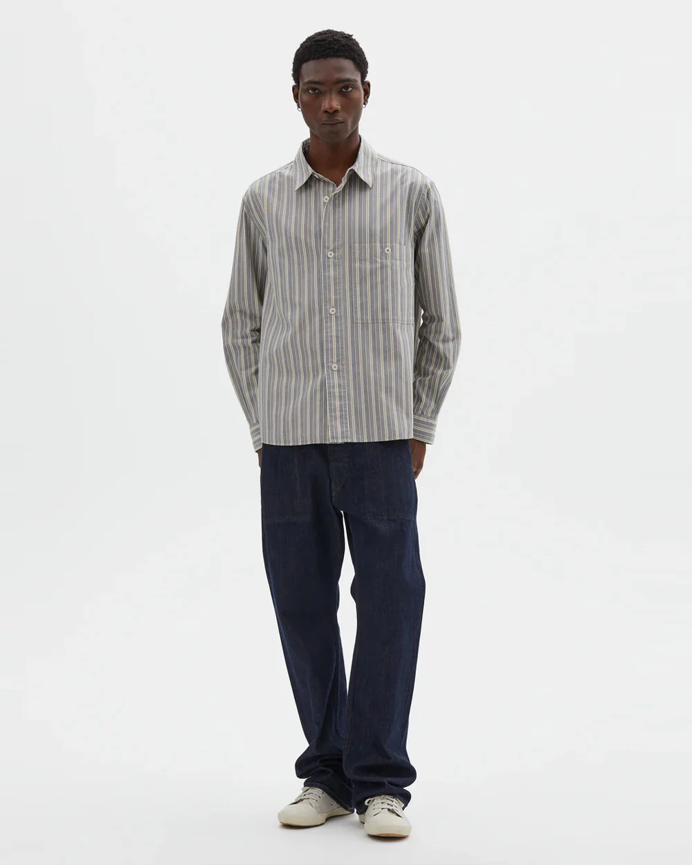 MHL OVERALL SHIRT / OFF WHITE / GREY / ZEST - Image 2