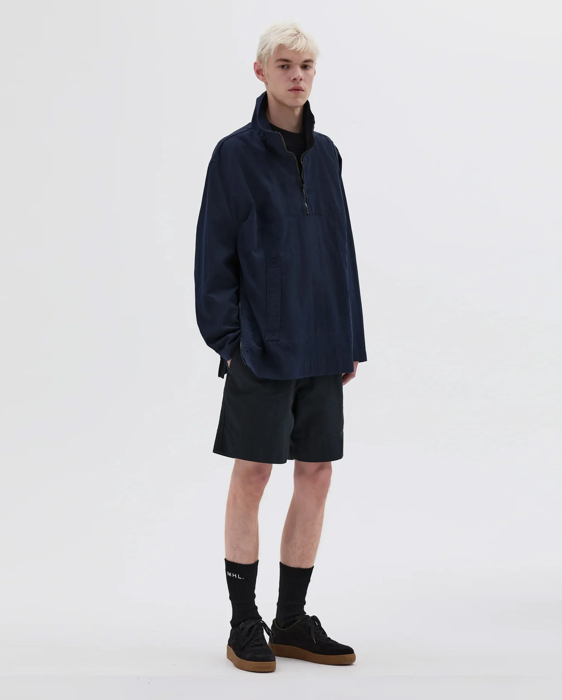 MHL STAND COLLAR ANORAK / NAVY - Image 2