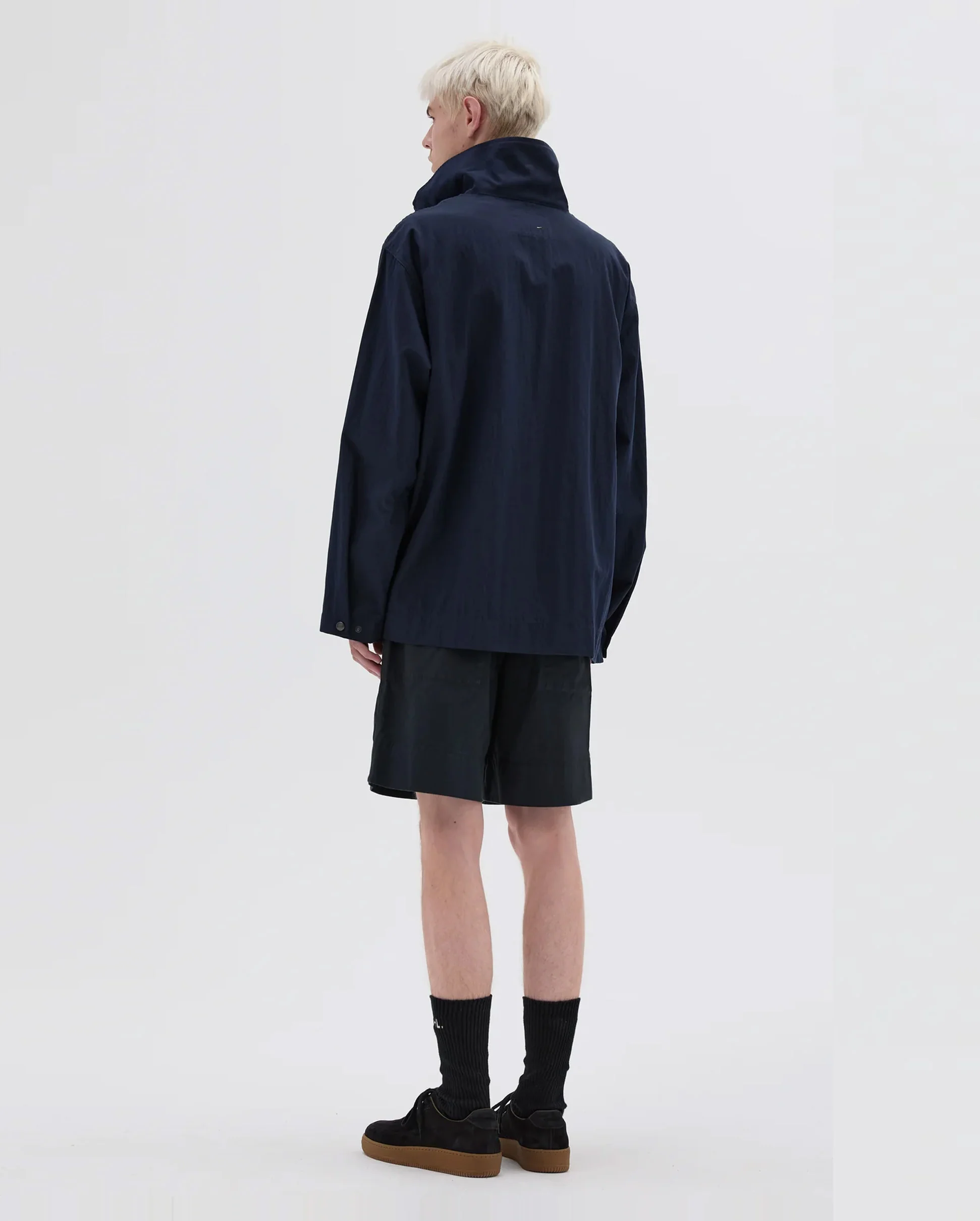 MHL STAND COLLAR ANORAK / NAVY - Image 3