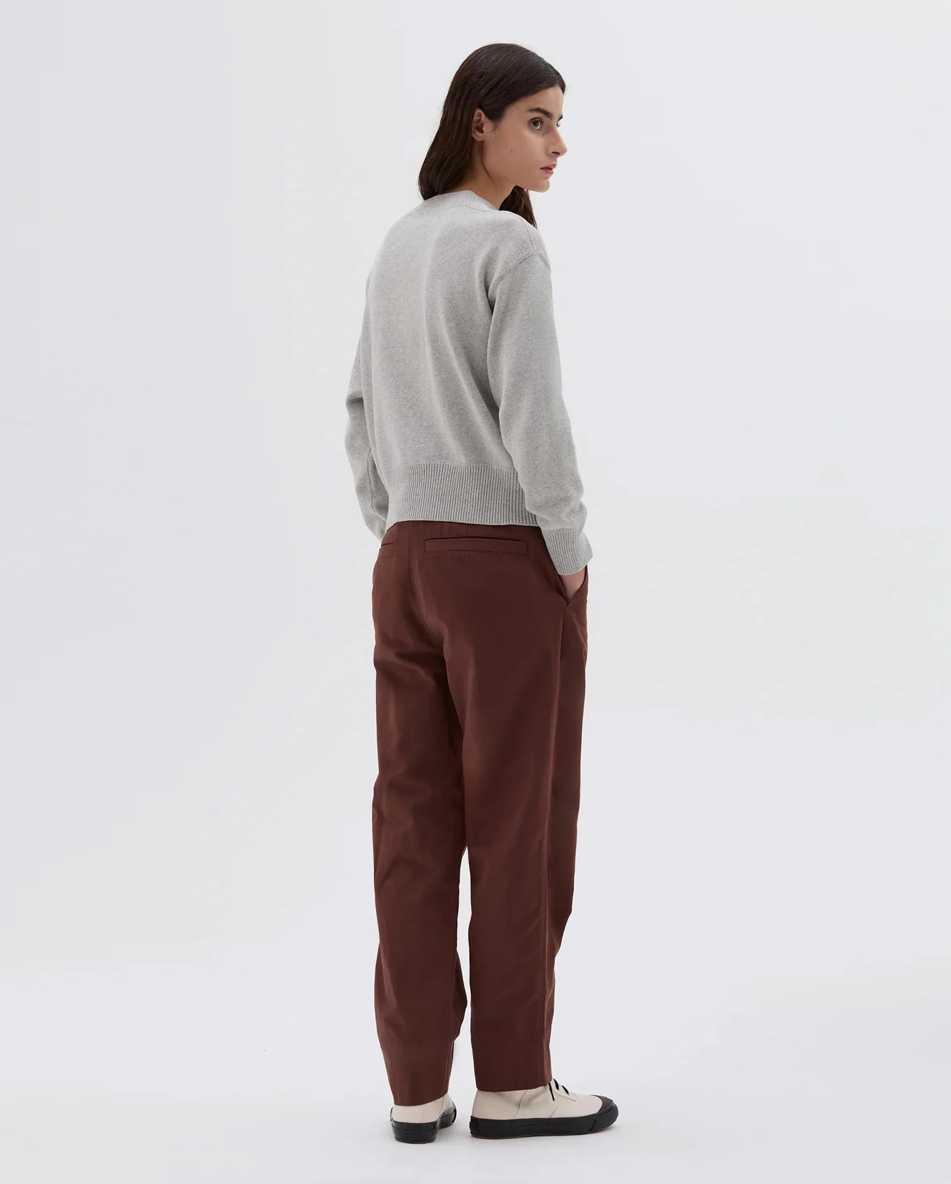 MHL TAPERED FLAT FRONT TROUSER / MINERAL - Image 3