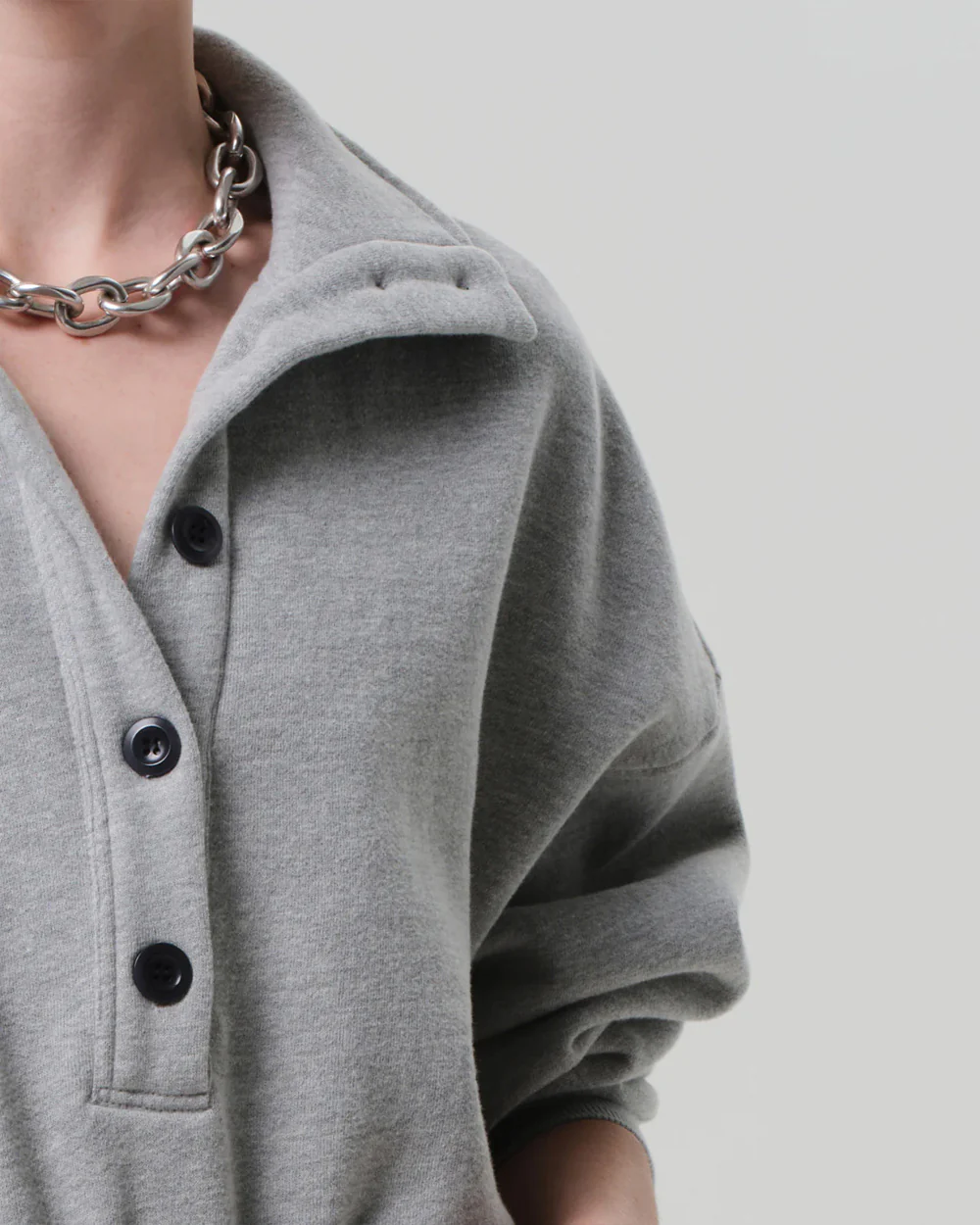 MIRELLE FUNNEL NECK / HEATHER GREY - Image 4