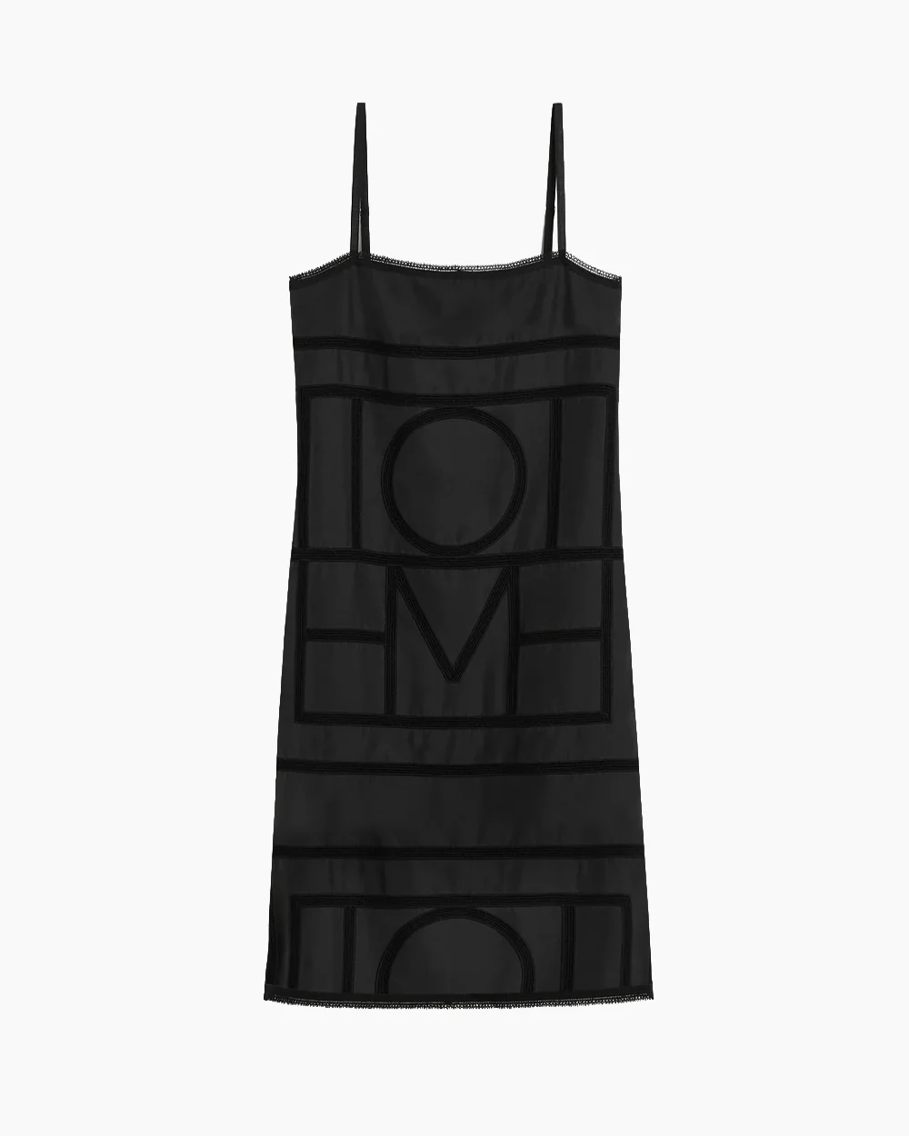 MONOGRAM SILK DRESS / WASHED BLACK - Image 5