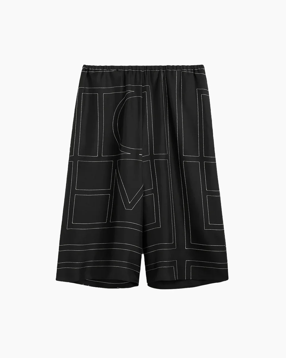 MONOGRAM SILK PJ CULOTTES / BLACK - Image 6
