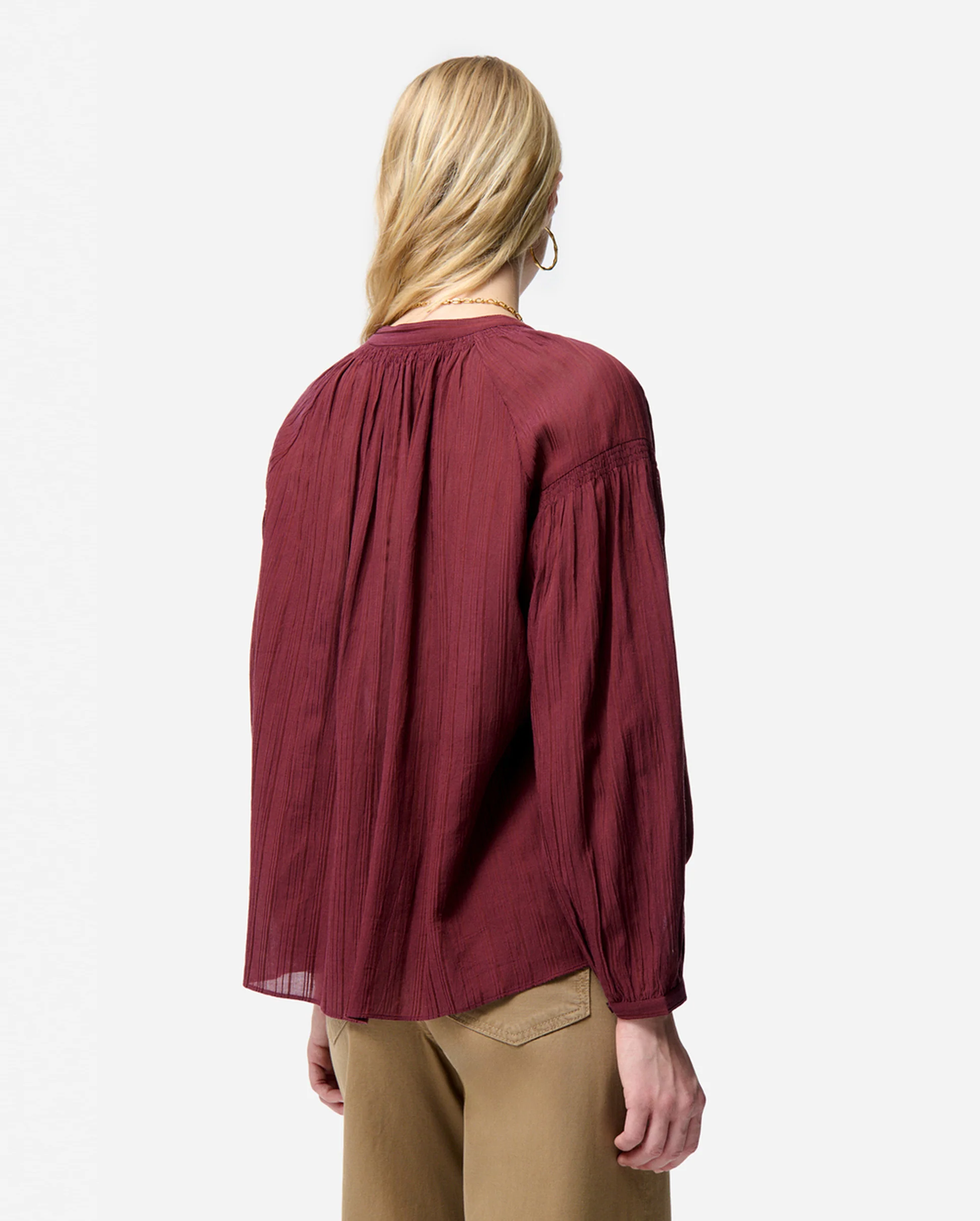 NIPOA BLOUSE / BORDEAUX - Image 4