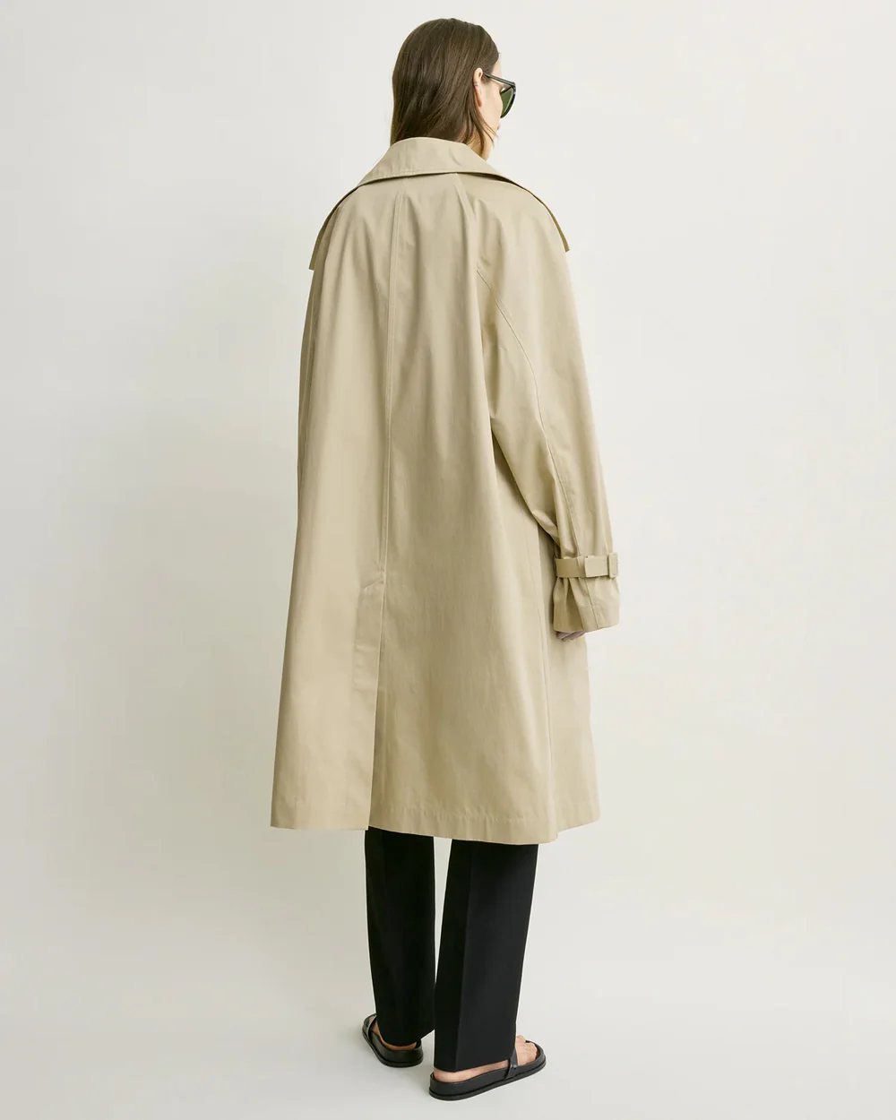 OVERSIZED COTTON TRENCH / BEIGE - Image 3