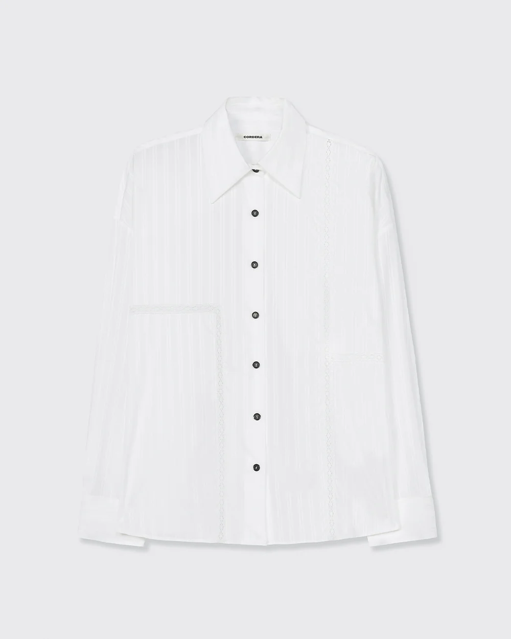 OVERSIZED LACE SHIRT / WHITE - Image 4